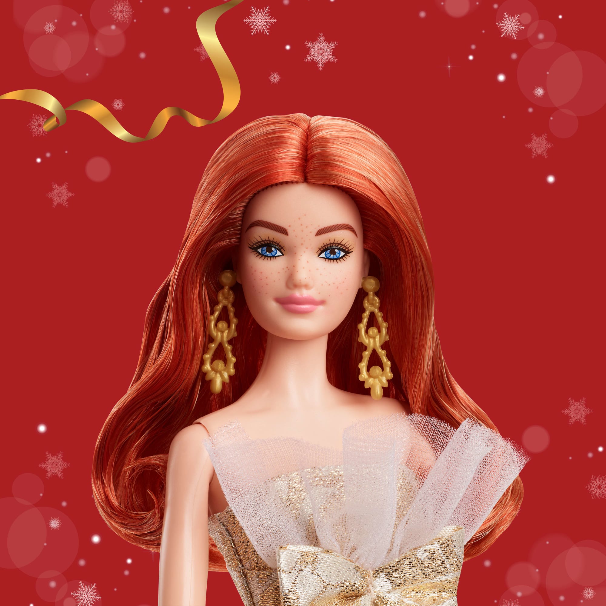 Barbie Signature 2025 Holiday Barbie Fashion Doll. Seasonal Collector. Red Hair With Silver & Gold Gown - Image 2