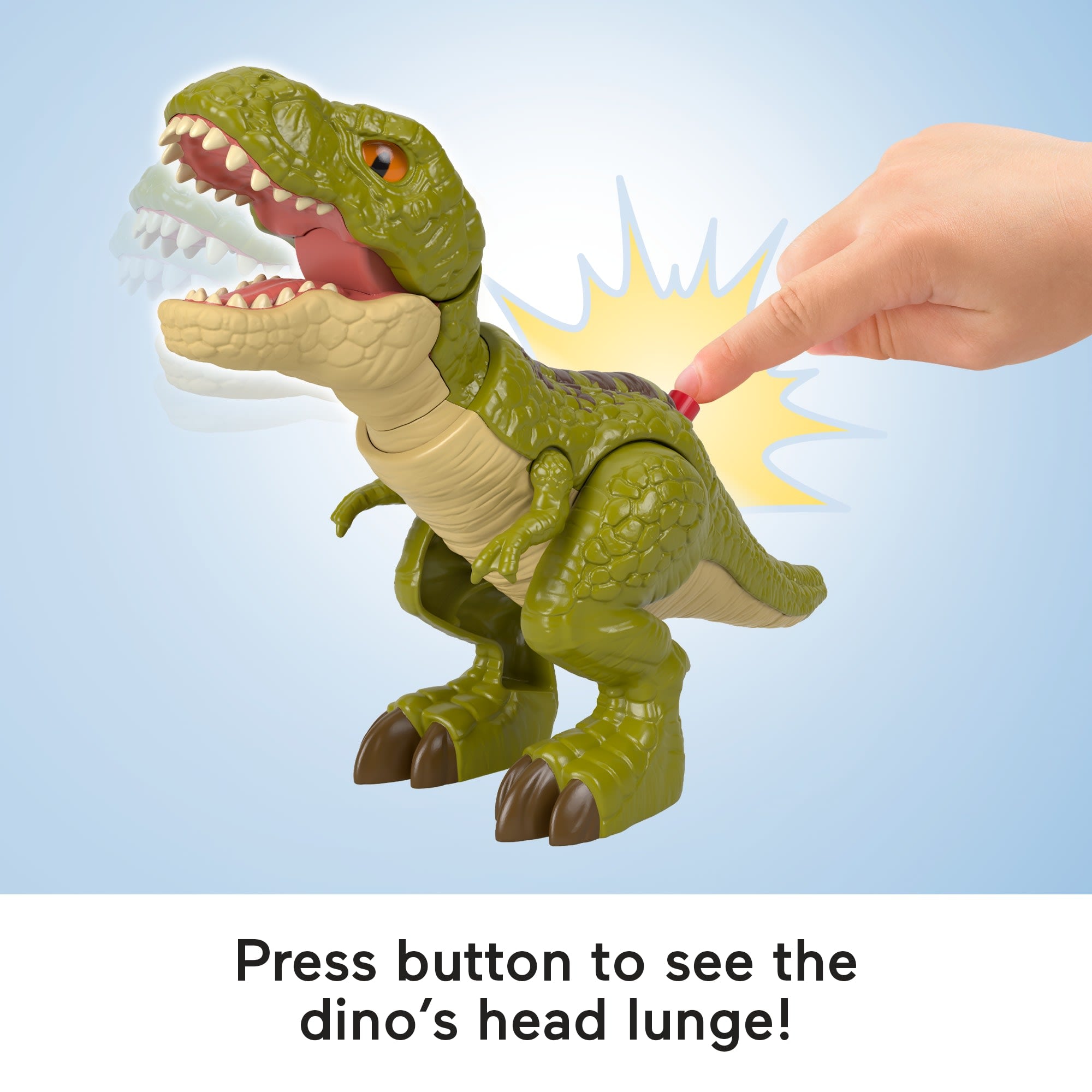 Fisher-Price Imaginext Jurassic World Rebirth Tyrannosaurus Rex Dinosaur Action Figure With Motion - Image 3
