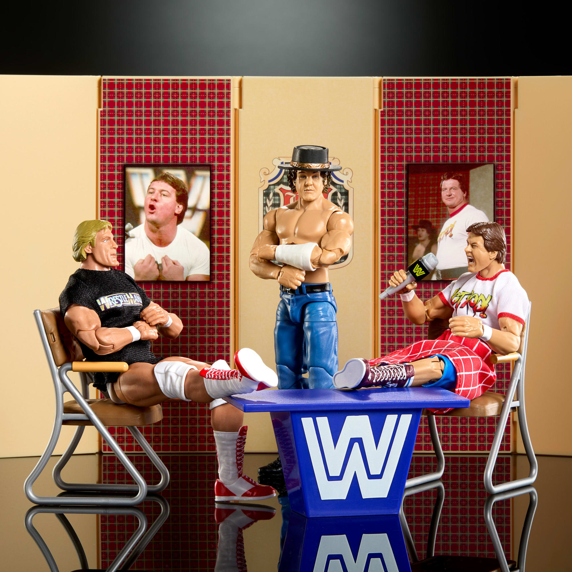 WWE Elite Collection Piper's Pit Set of 3 Action Figures - Image 4