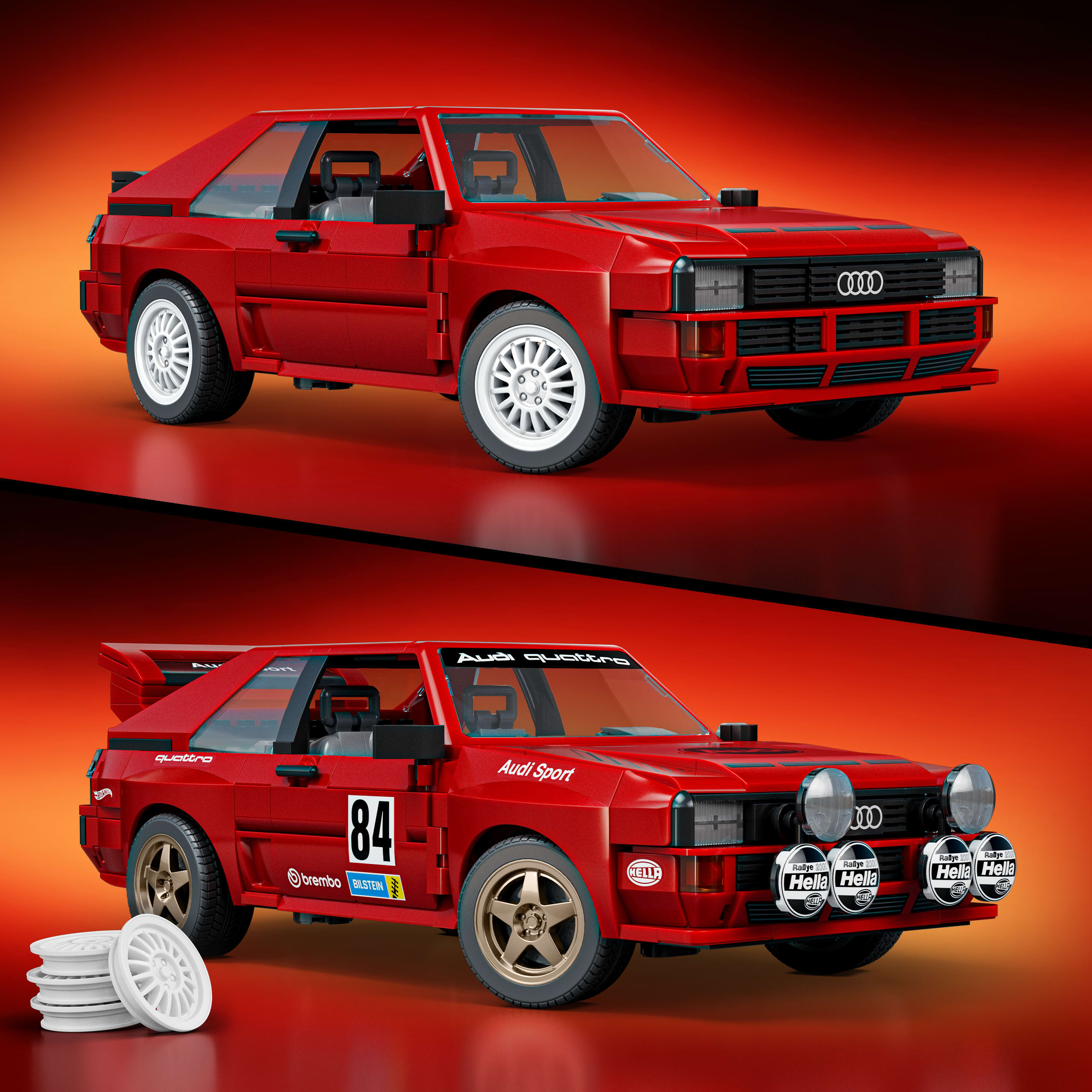 Mattel Brick Shop Hot Wheels '84 Audi Sport quattro Building Set - Image 3