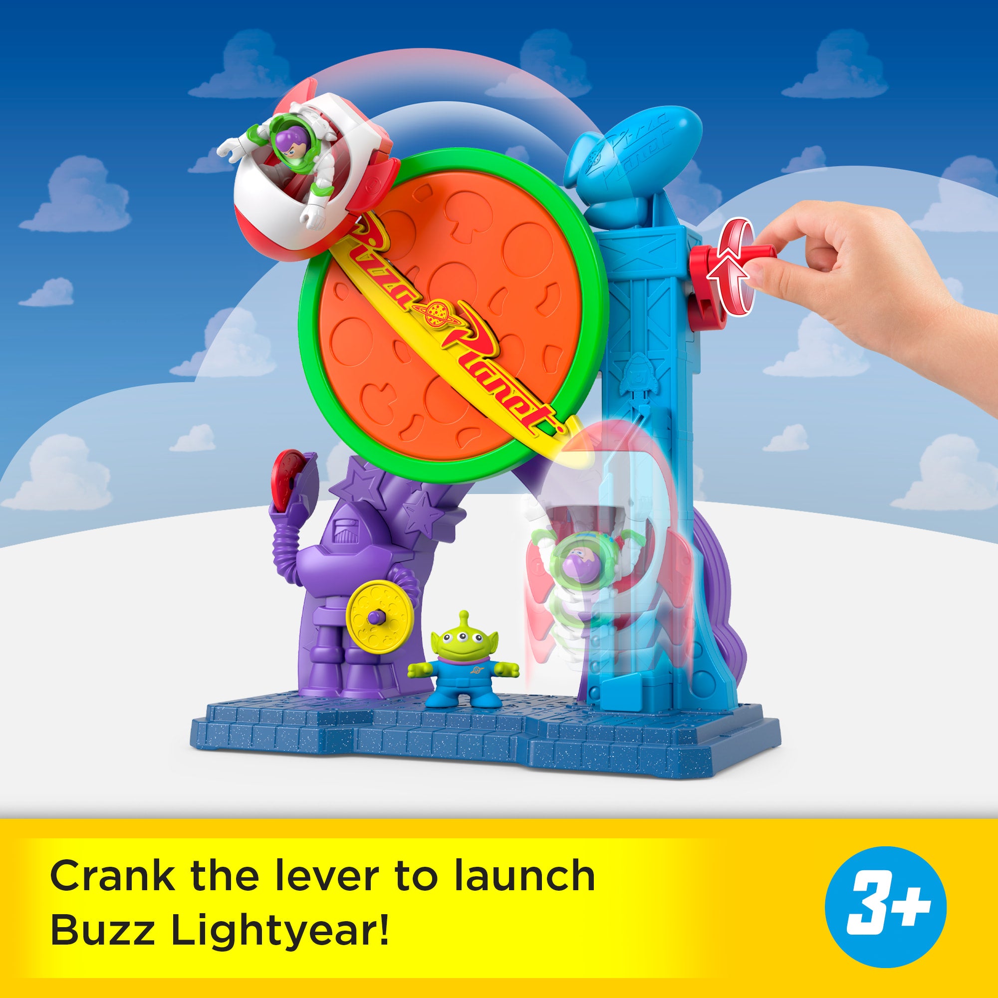 Imaginext Disney And Pixar Toy Story Pizza Planet Playset With Action Figure & Toy Rocket - Image 3