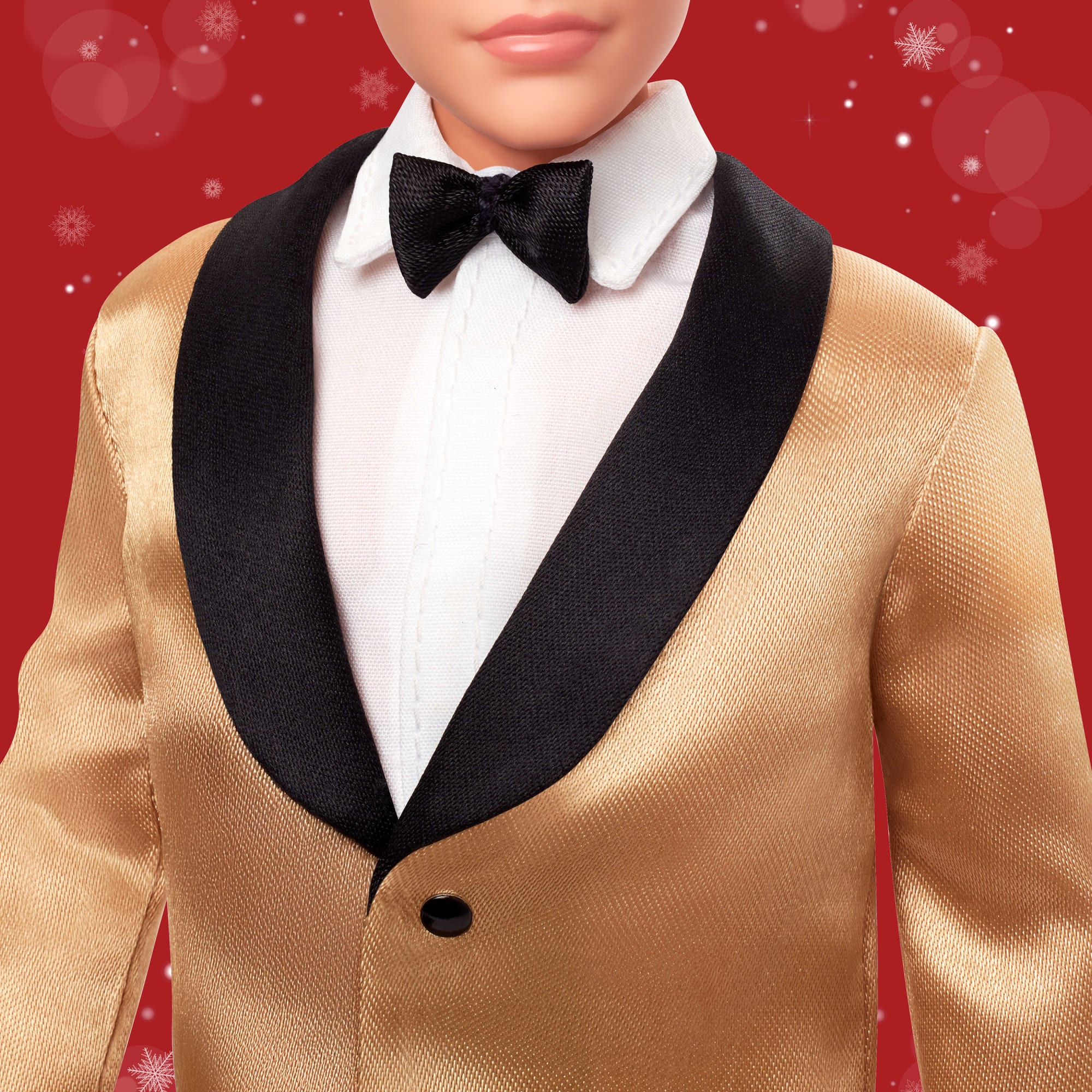 Barbie Signature 2025 Holiday Blonde Ken Collectible Fashion Doll Wearing Full Suit With Golden Jacket - Image 3