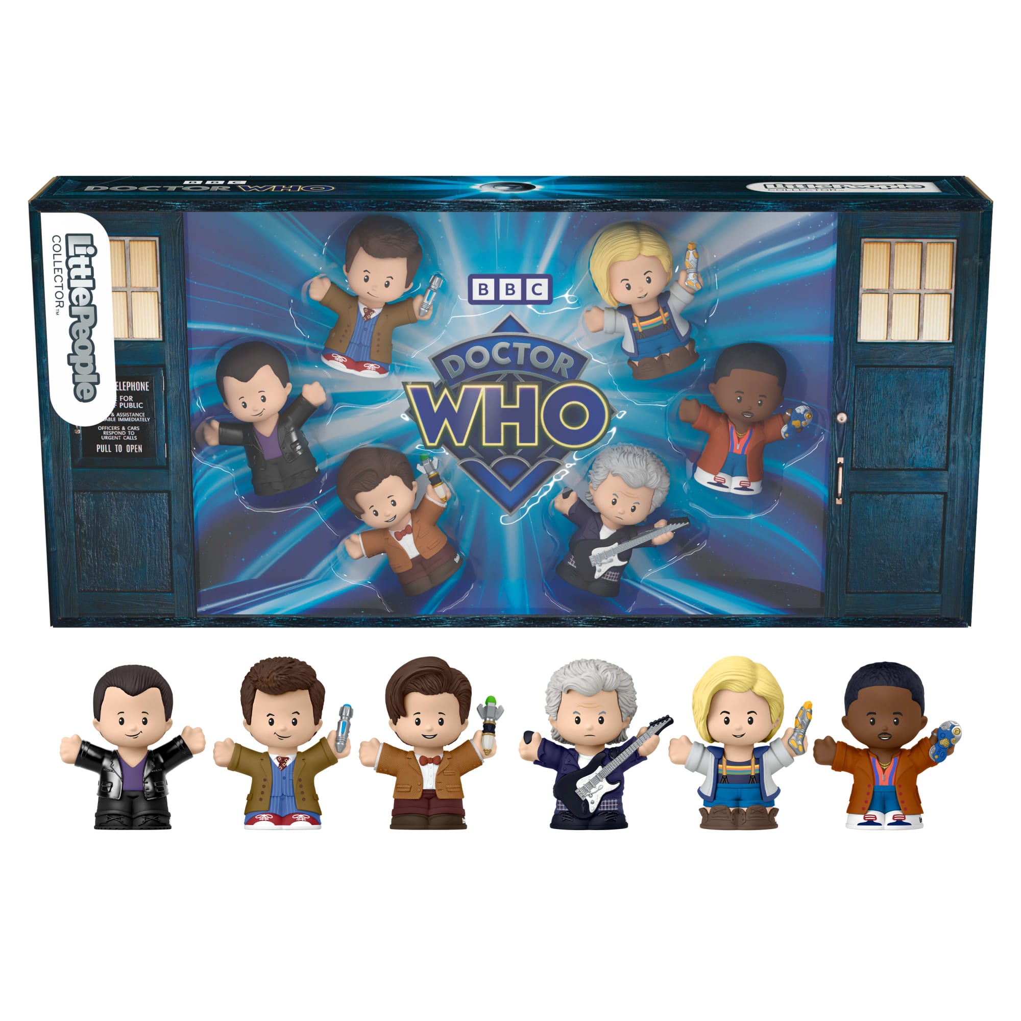 Little People Collector Doctor Who Tv Series Special Edition Set For Adults & Fans. 6 Figures