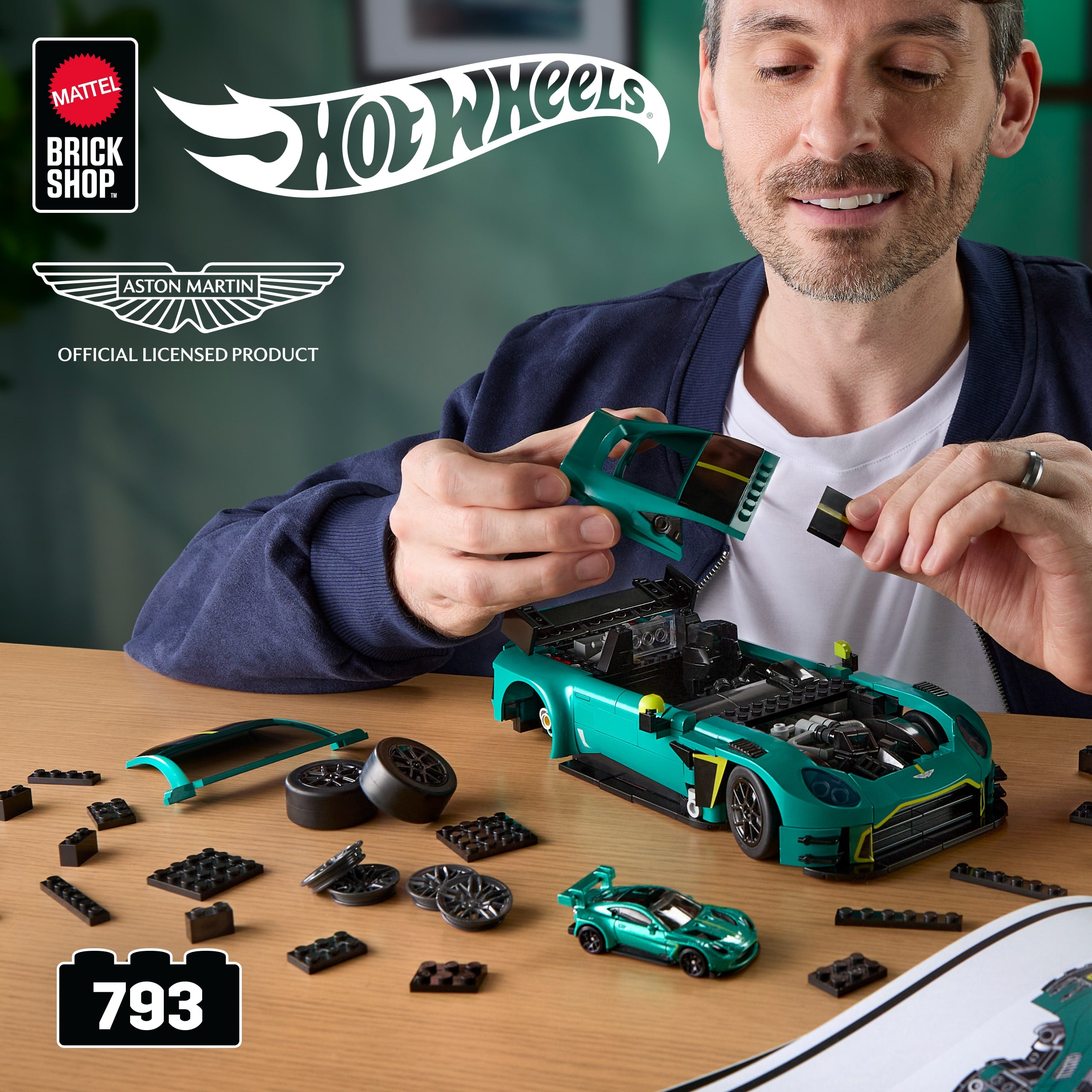 Mattel Brick Shop Hot Wheels Juguete de Construcción '24 Aston Martin Vantage GT3 - Image 2