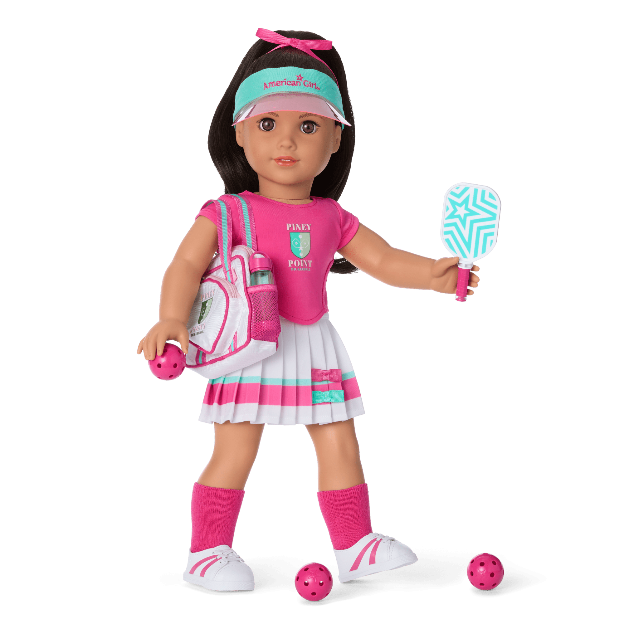 Raquel's™ Pickleball Bag & Paddle Set for 18-inch Dolls (Girl of the Year™ 2026) - Image 2