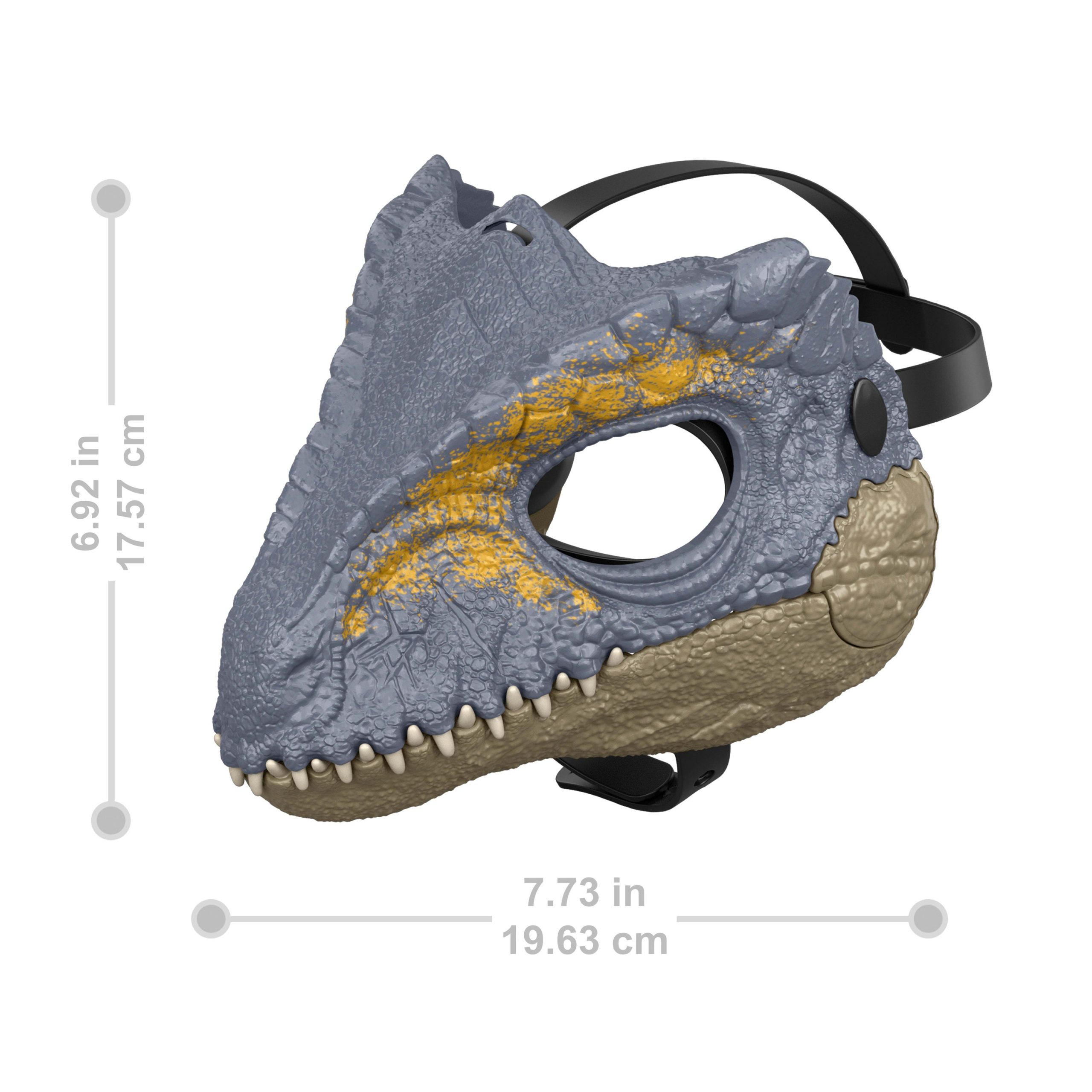 Jurassic World Giganotosaurus Dinosaur Movie Mask. Role Play Headgear. Jaw Opens To Chomp - Image 2