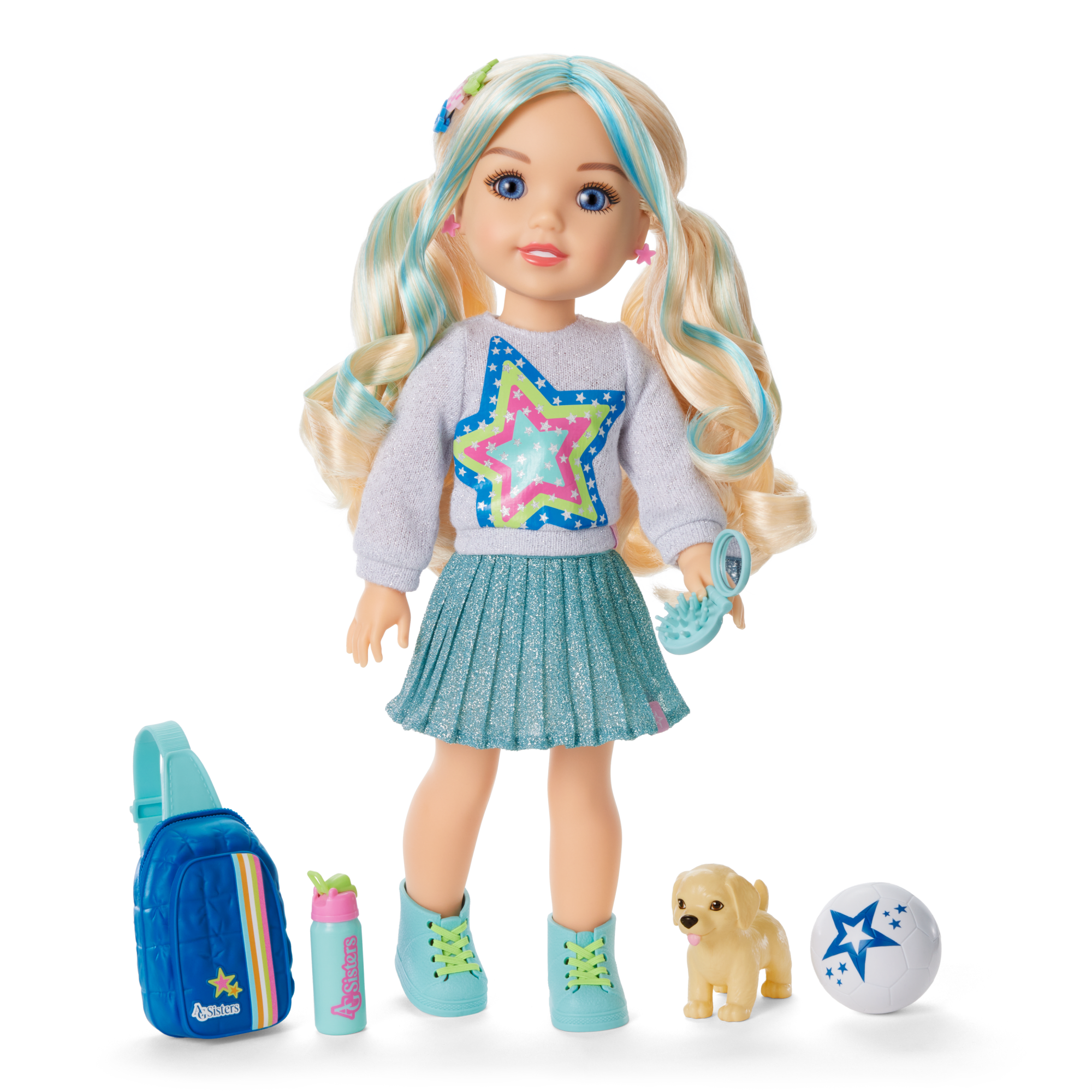 AG Sisters™ Jozette™ Doll. Book & Doll Carrier - Image 2