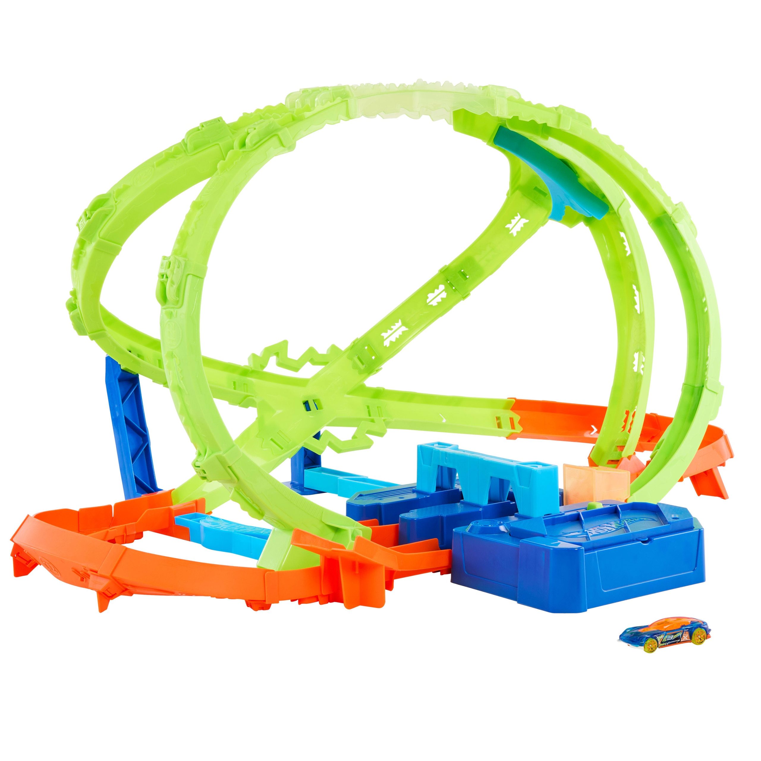 Hot Wheels Stunt Tracks Hypersphere Crash With 1 Die-Cast Car in 1:64 Scale - Image 4