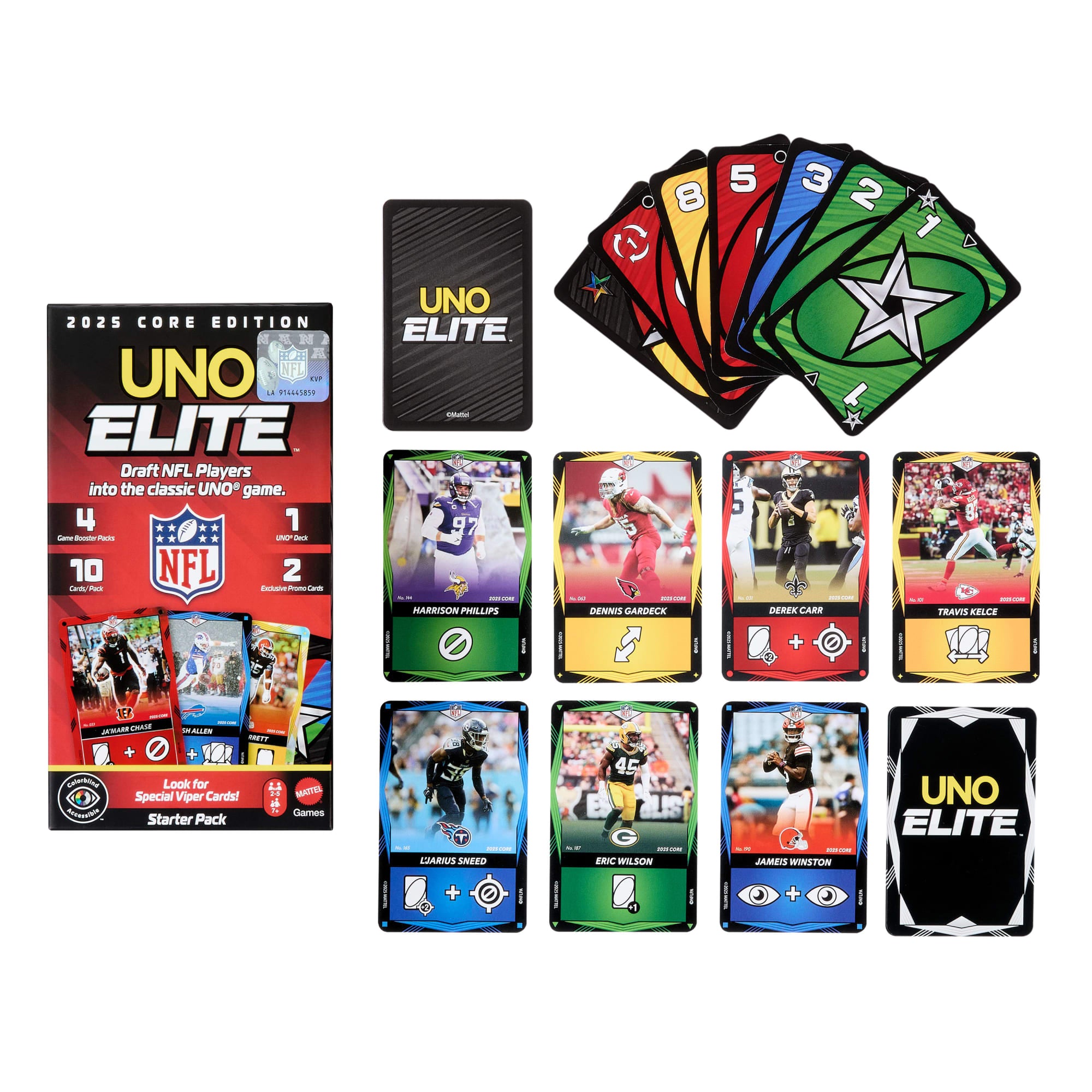 UNO Elite NFL Jogo de Cartas Pacote Inicial - Image 6