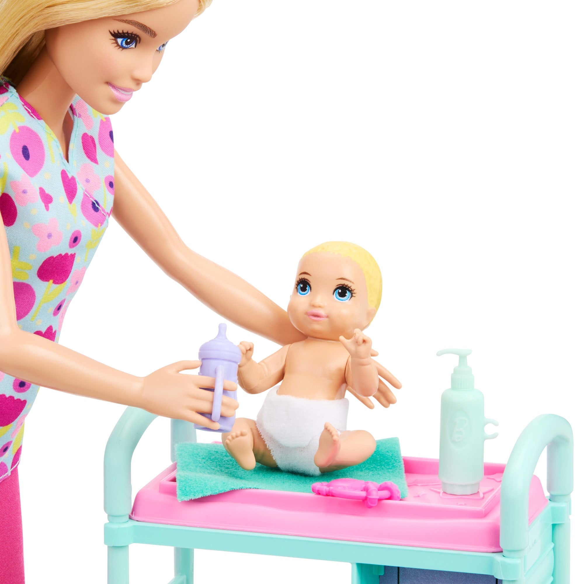 Barbie Careers Baby Doctor Playset With Blonde Fashion Doll. 2 Baby Dolls. Exam Table & Accessories - Image 4