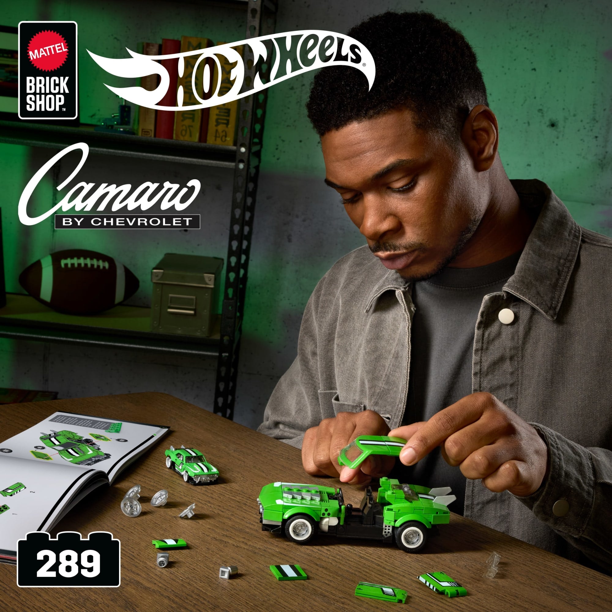 Mattel Brick Shop Hot Wheels Custom '68 Camaro Building Toy Kit (289 Pieces). For Collectors - Image 2
