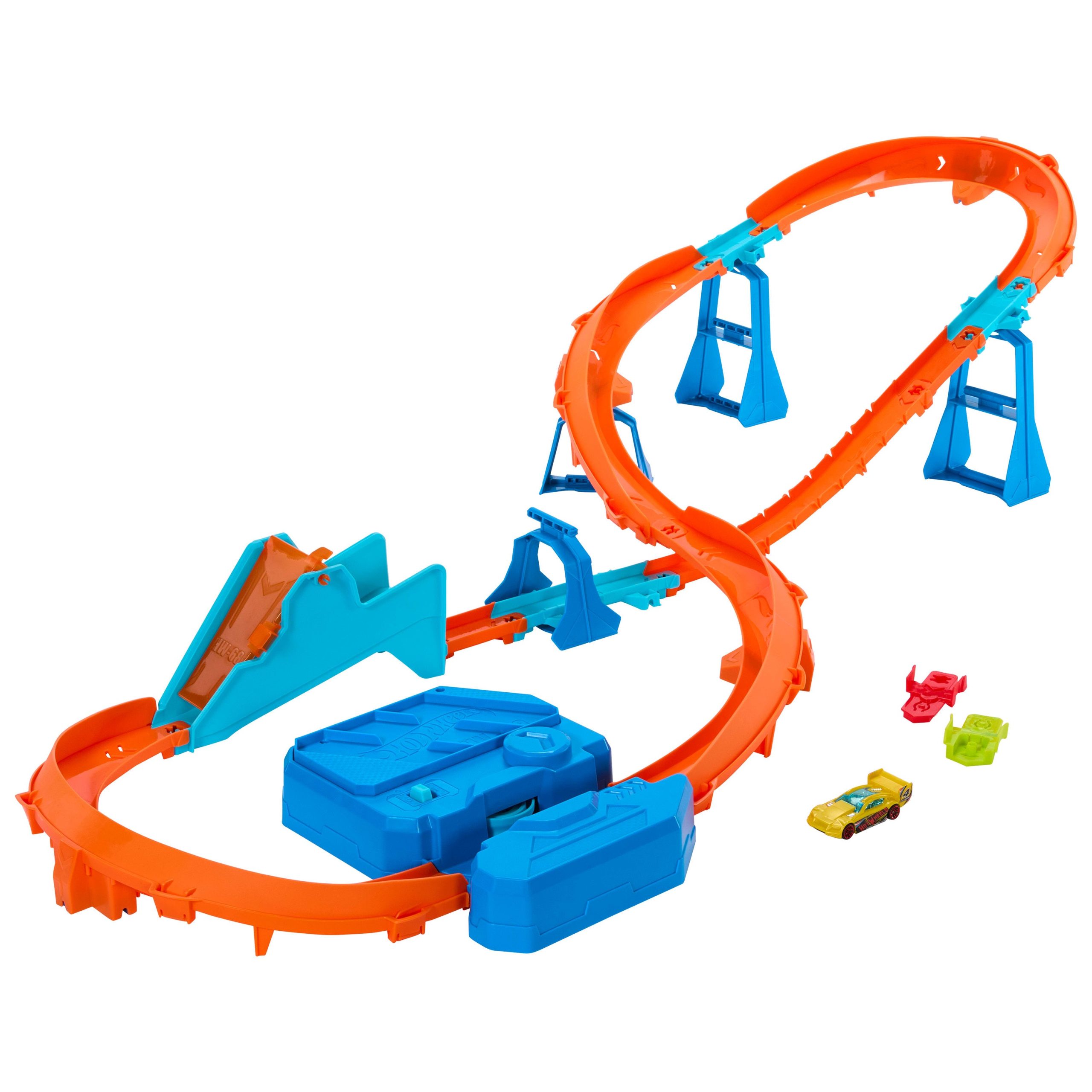 Hot Wheels Track Creator Boosted Jump Speedway Set With 1:64 Scale Toy Car & Motorized Booster - Image 6