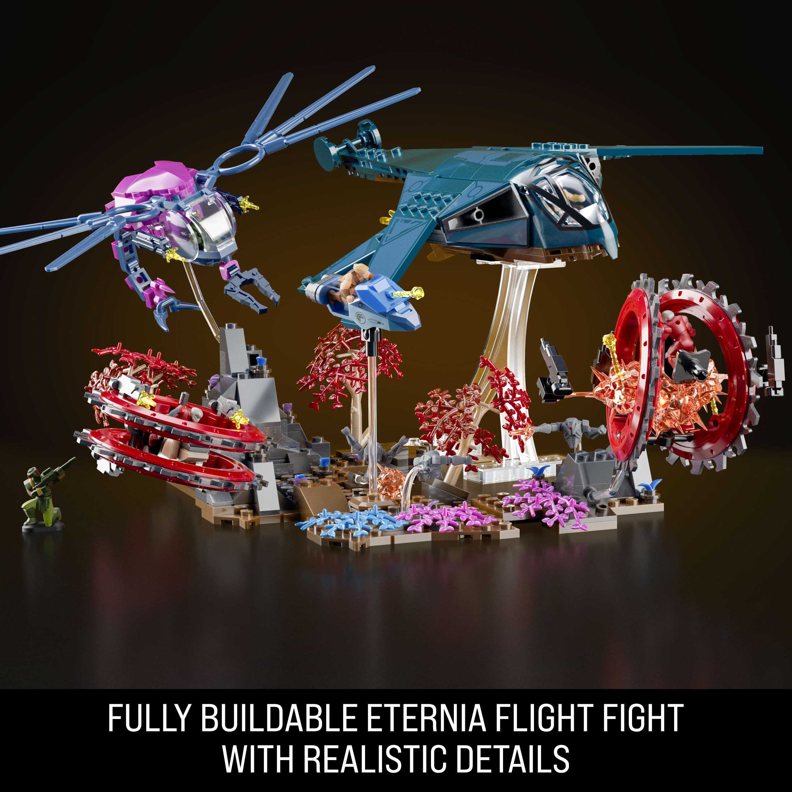 Mattel Brick Shop Masters Of The Universe Eternia Flight Fight Building Toy Kit (411 Pieces). For Collectors - Image 4