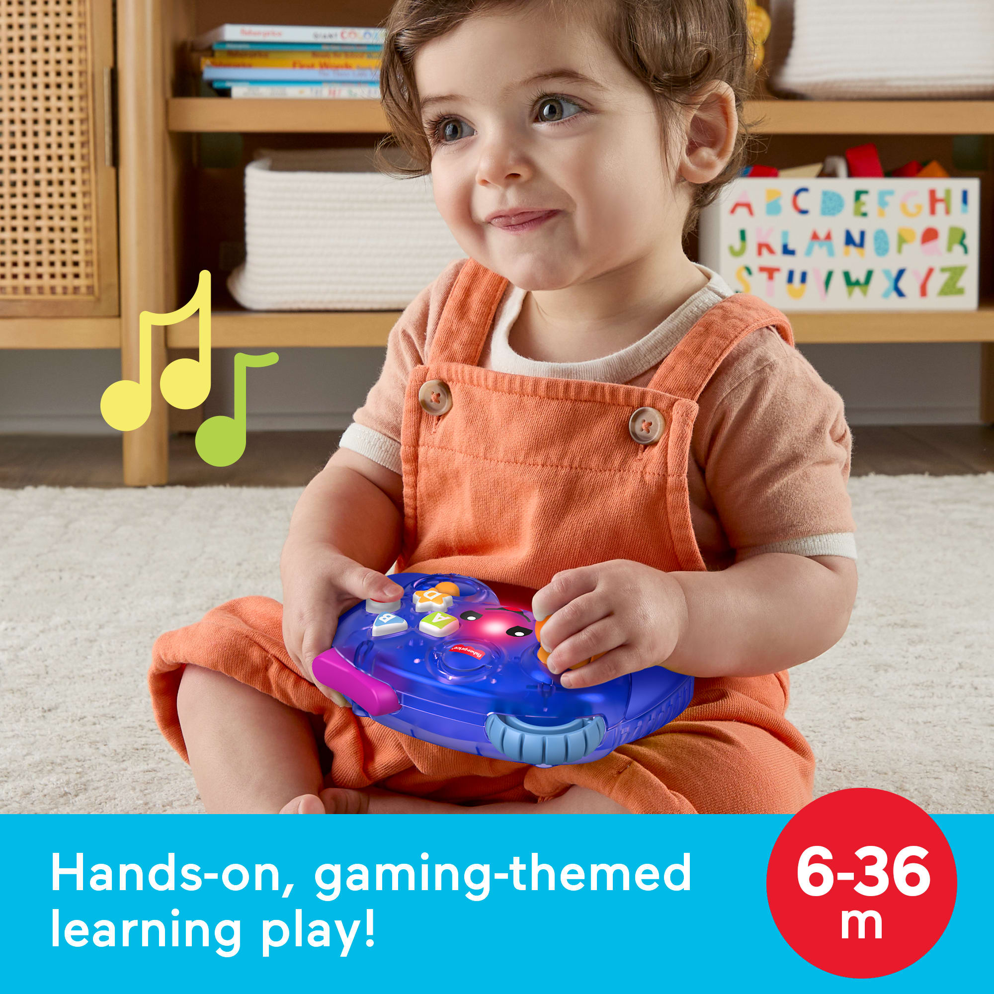 Fisher-Price Laugh & Learn Game & Learn Controller. Purple. Baby & Toddler Musical Video Game Toy - Image 2