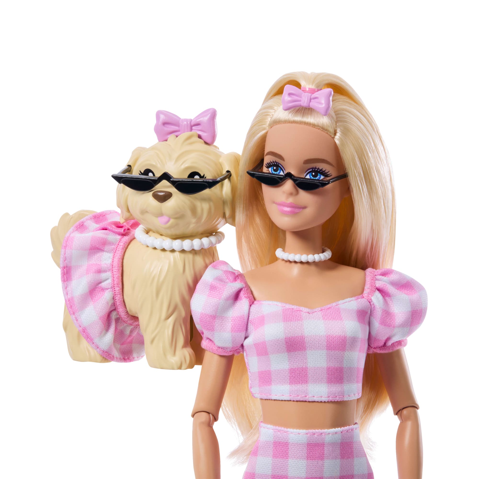 Barbie Twinning Looks Fashion Doll With Pet Dog. Matching Pink Clothes & Accessories. Blonde - Image 3