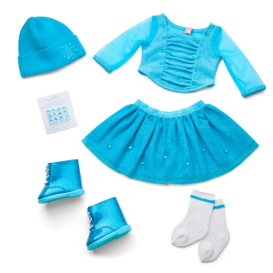 December Blue Brilliance Topaz Outfit for 18-inch Dolls
