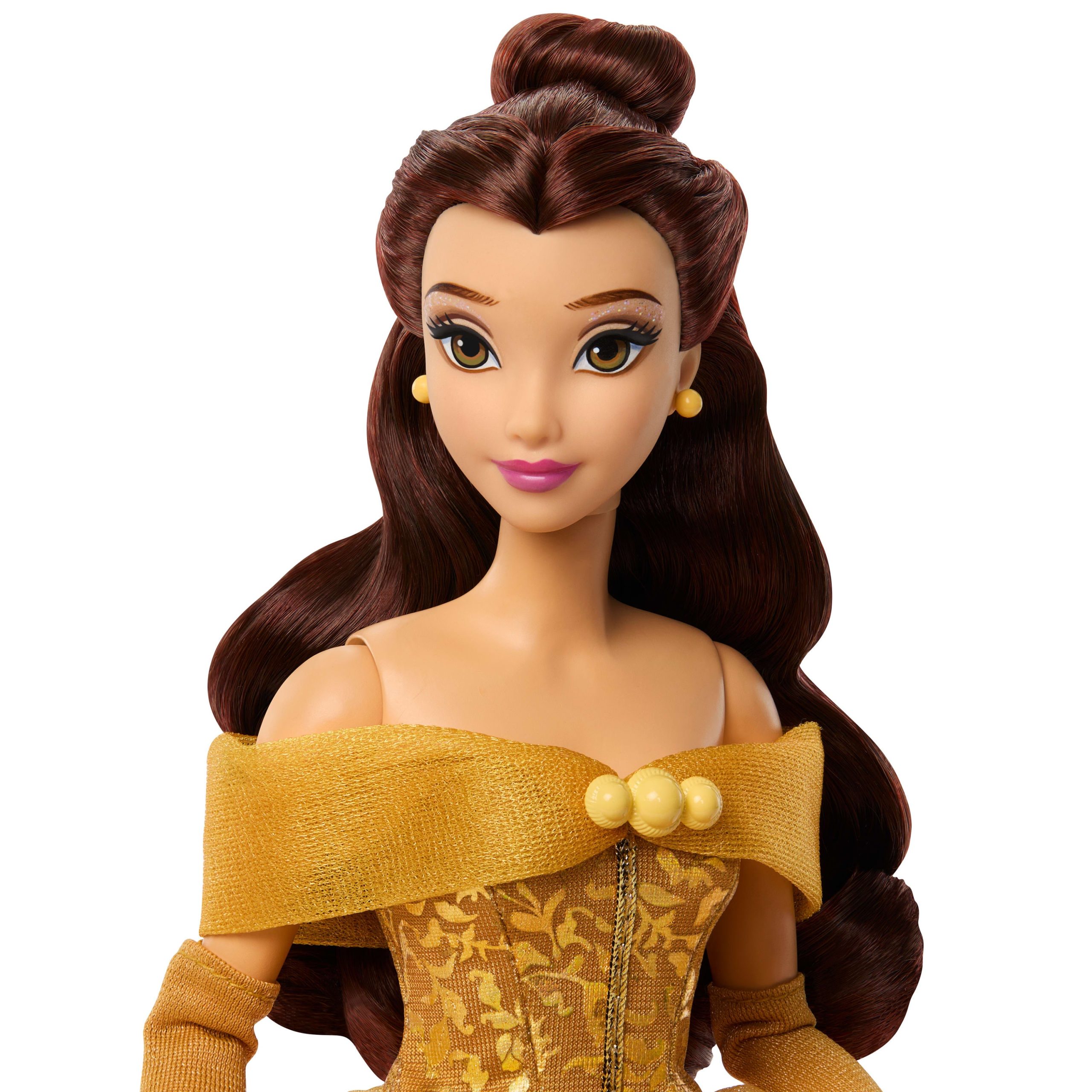 Disney Princess Sparkling Princess Series Belle Fashion Doll With Removable Dress & Accessories - Image 3