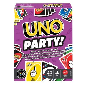 UNO Party Card Game For Large Groups. Kids. Adults & Family Nights. 6 To 14 Players Ages 7+ Years