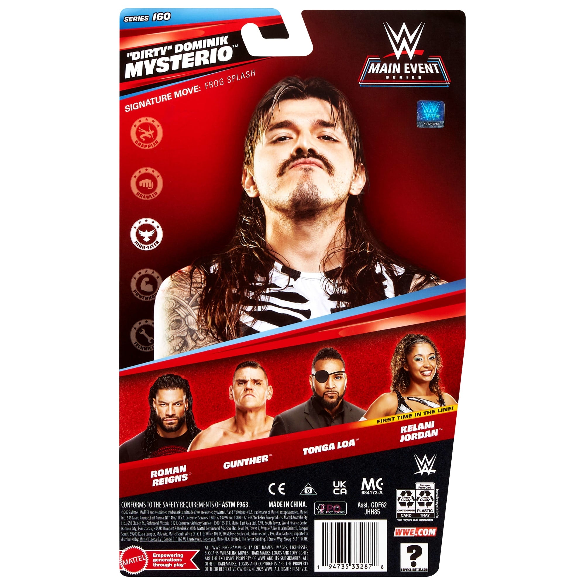 WWE Dirty Dominik Mysterio Action Figure. Main Event Series #160. 6-Inch Collectible With Articulation - Image 6