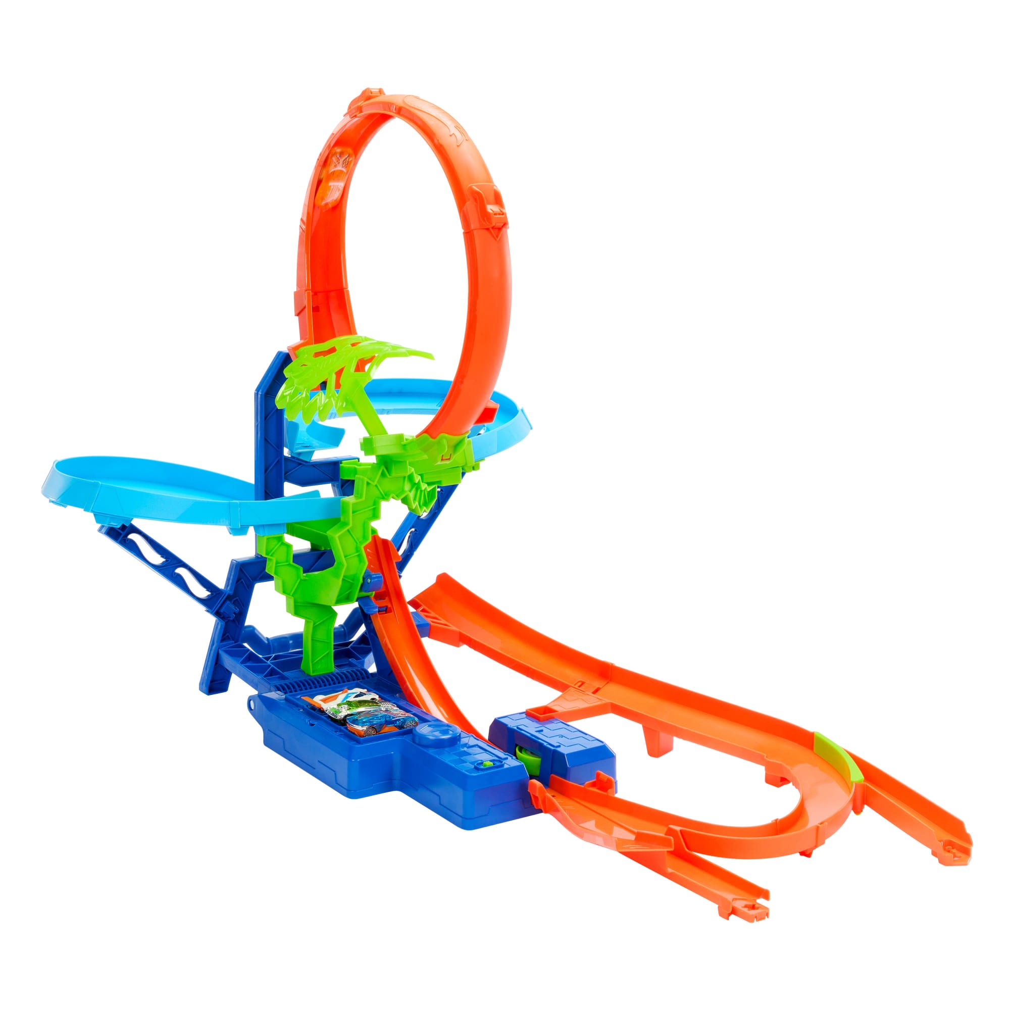 Hot Wheels Stunt Tracks Mid-AIr Crash Playset With 1:64 Scale Die-Cast Toy Car & Motorized Booster - Image 6