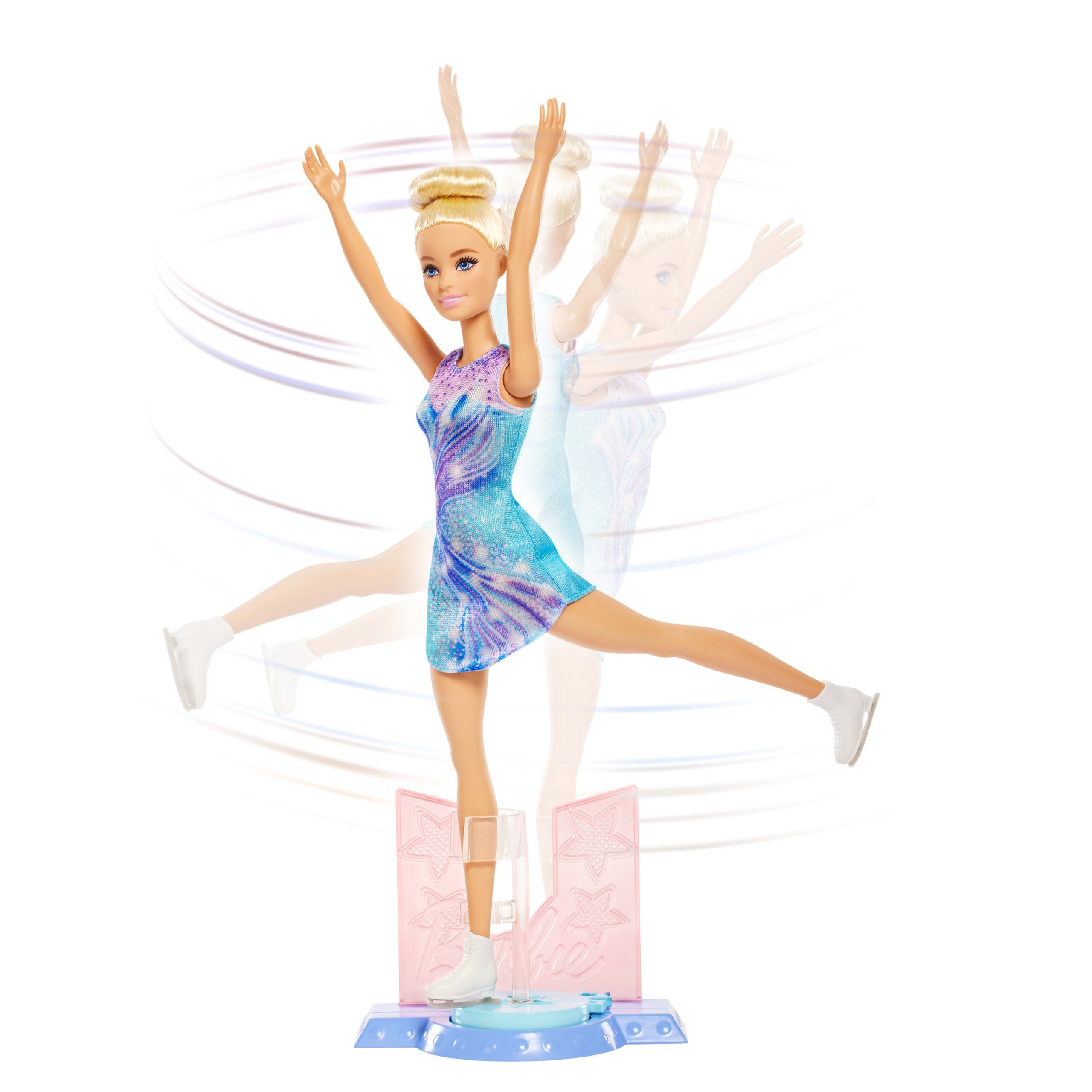 Barbie Ice Skating Doll With Spinning Platform And 5 Themed Accessories - Image 2