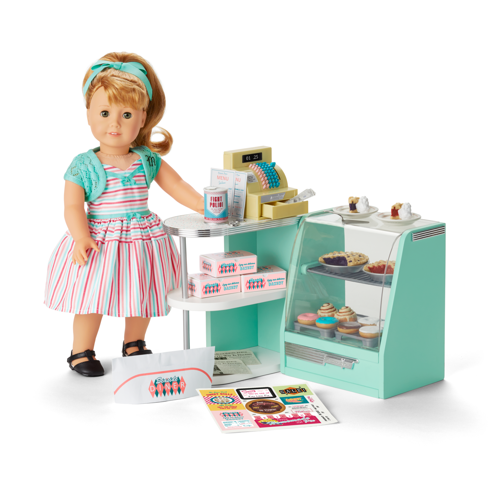 Maryellen's™ Seaside Diner Bakery Case for 18-inch Dolls (Historical Characters) - Image 2