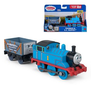 Thomas & Friends By Fisher-Price Motorized Thomas Engine & S.C. Ruffey. Battery-Powered Train