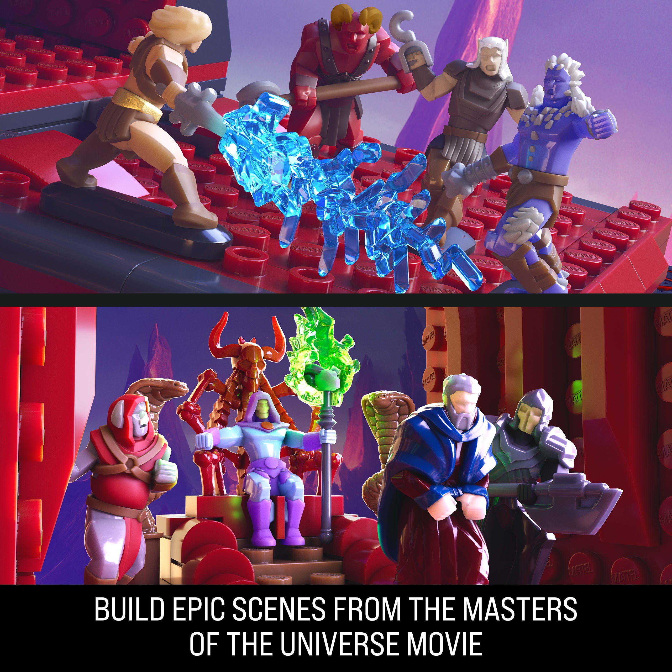 Mattel Brick Shop Masters Of The Universe Clash At Snake Mountain Building Toy Kit (636 Pieces). For Collectors - Image 5