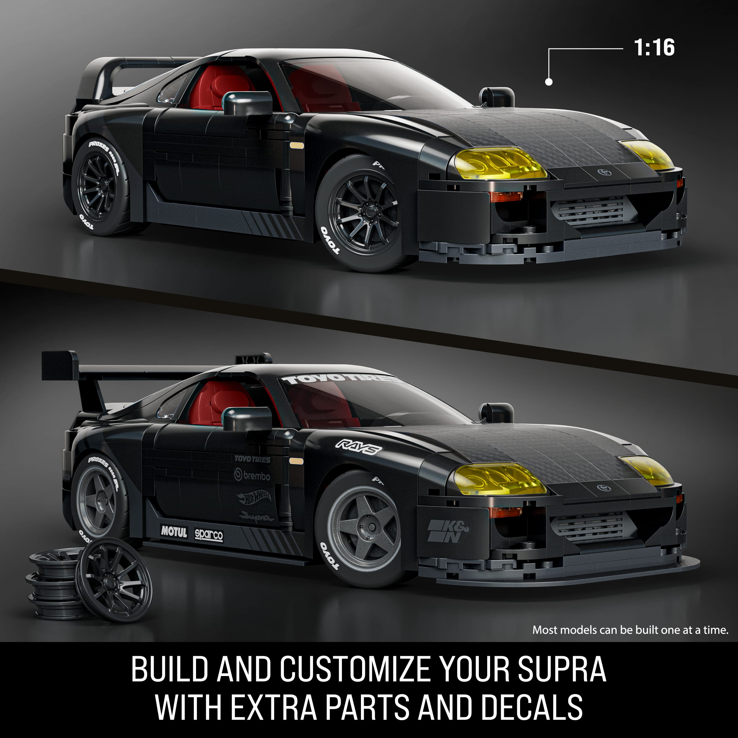 Mattel Brick Shop Hot Wheels '94 Toyota Supra Mkiv Building Toy Kit (824 Pieces). For Collectors - Image 3