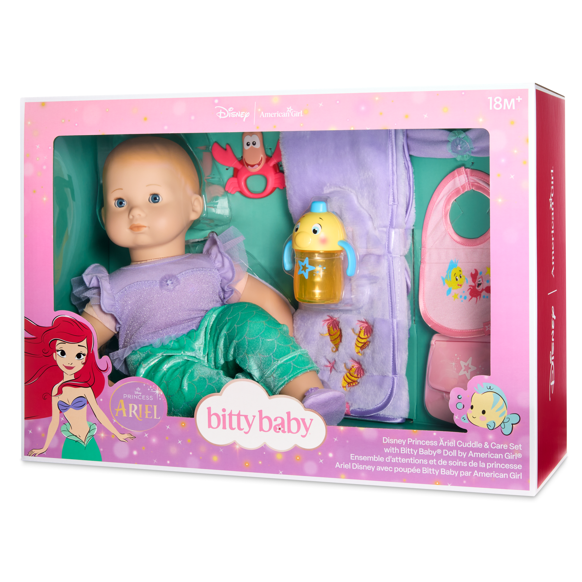 Disney Princess Ariel Cuddle & Care Set with Bitty Baby® Doll by American Girl® - Image 12