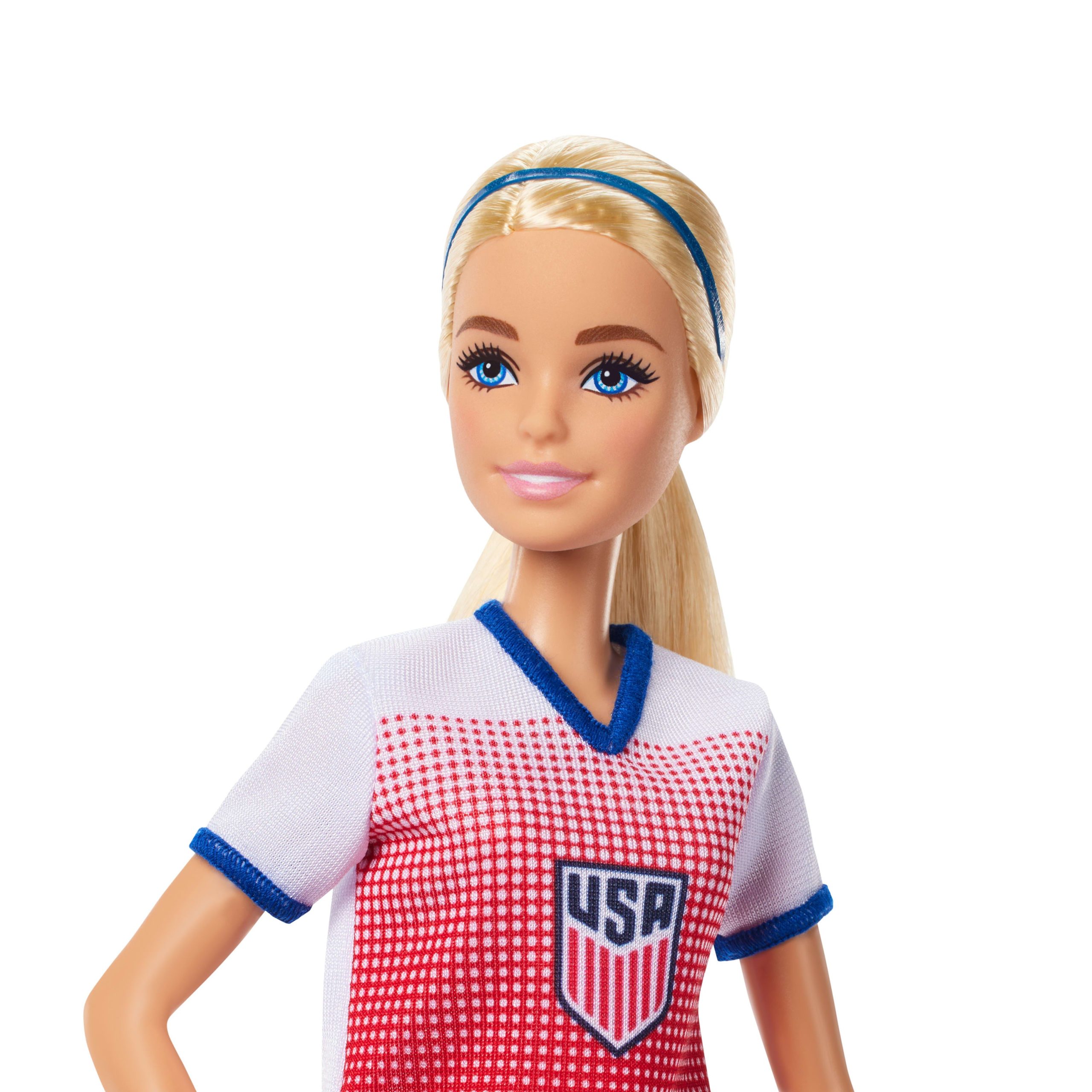 Barbie Careers Ussf Soccer Fashion Doll Dressed in Removable Sport-Themed Outfit - Image 2