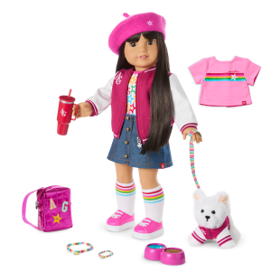 Truly Me™ 18-inch Doll #130. Puppy. Mini Backpack & Accessories AG™ Star Squad Bundle