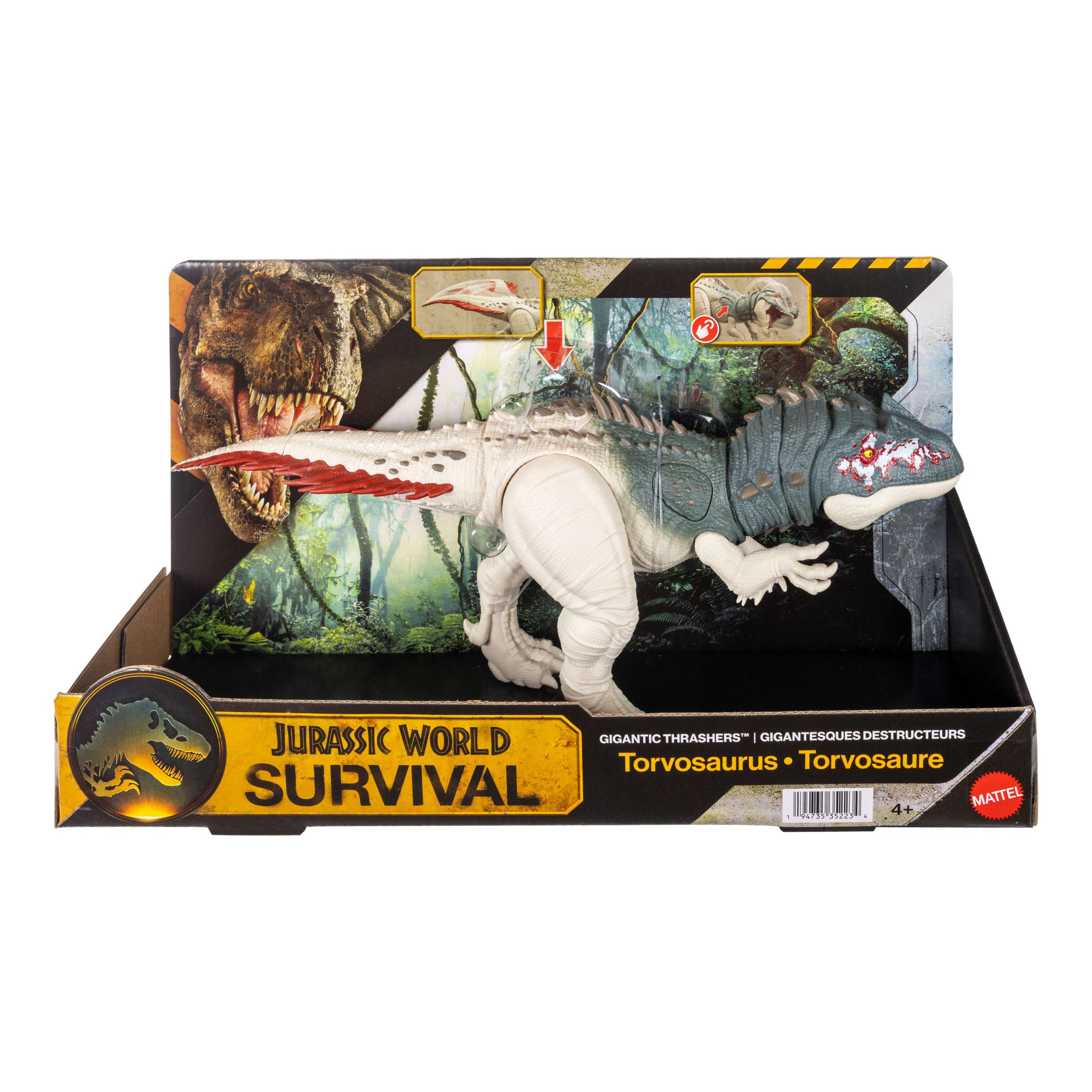 Jurassic World Gigantic Thrashers Torvosaurus Dinosaur Action Figure Toy. 2 Attacks & Evolve Feature - Image 6
