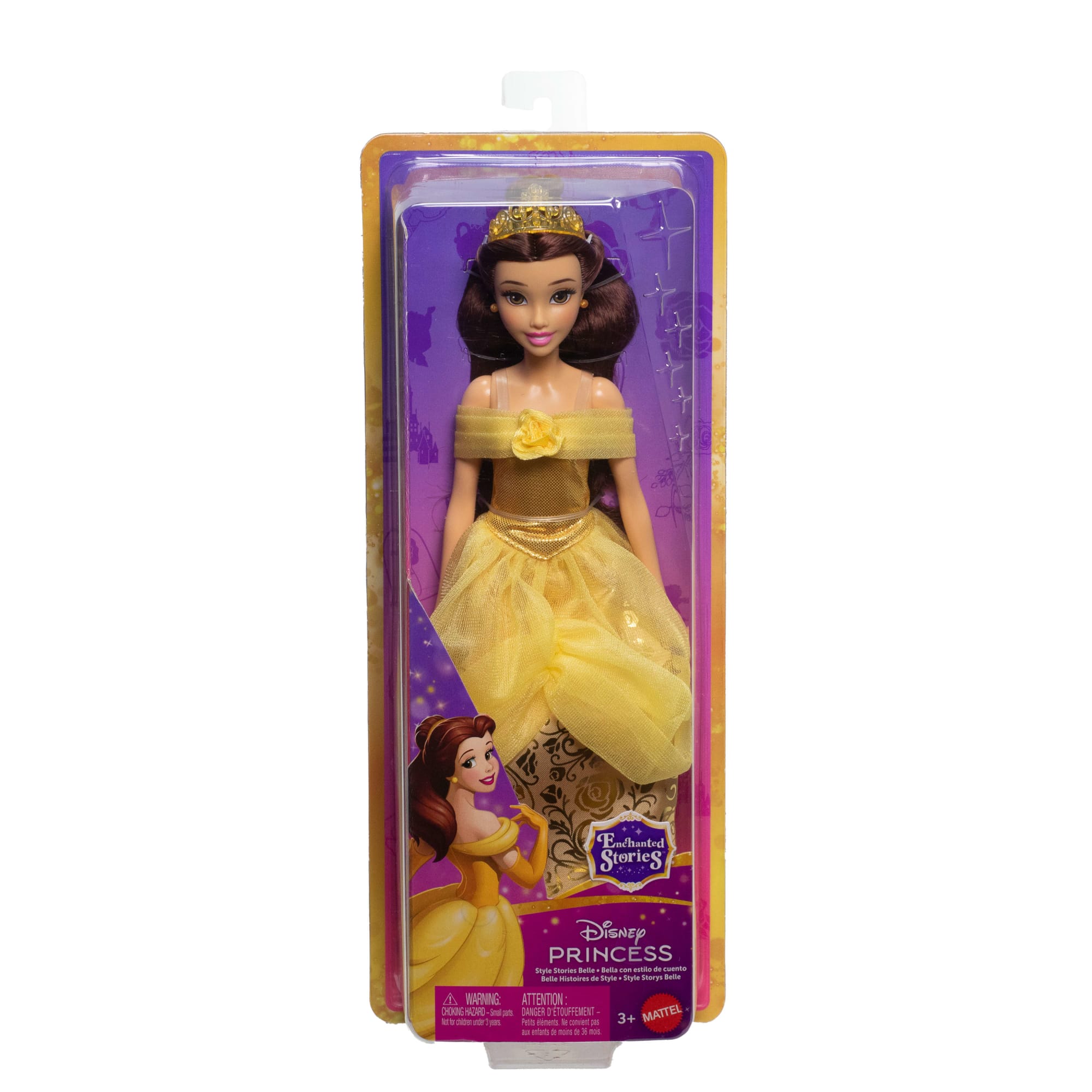 Disney Princess Enchanted Stories Belle Fashion Doll With Sparkling Dress & Accessories. Posable - Image 6