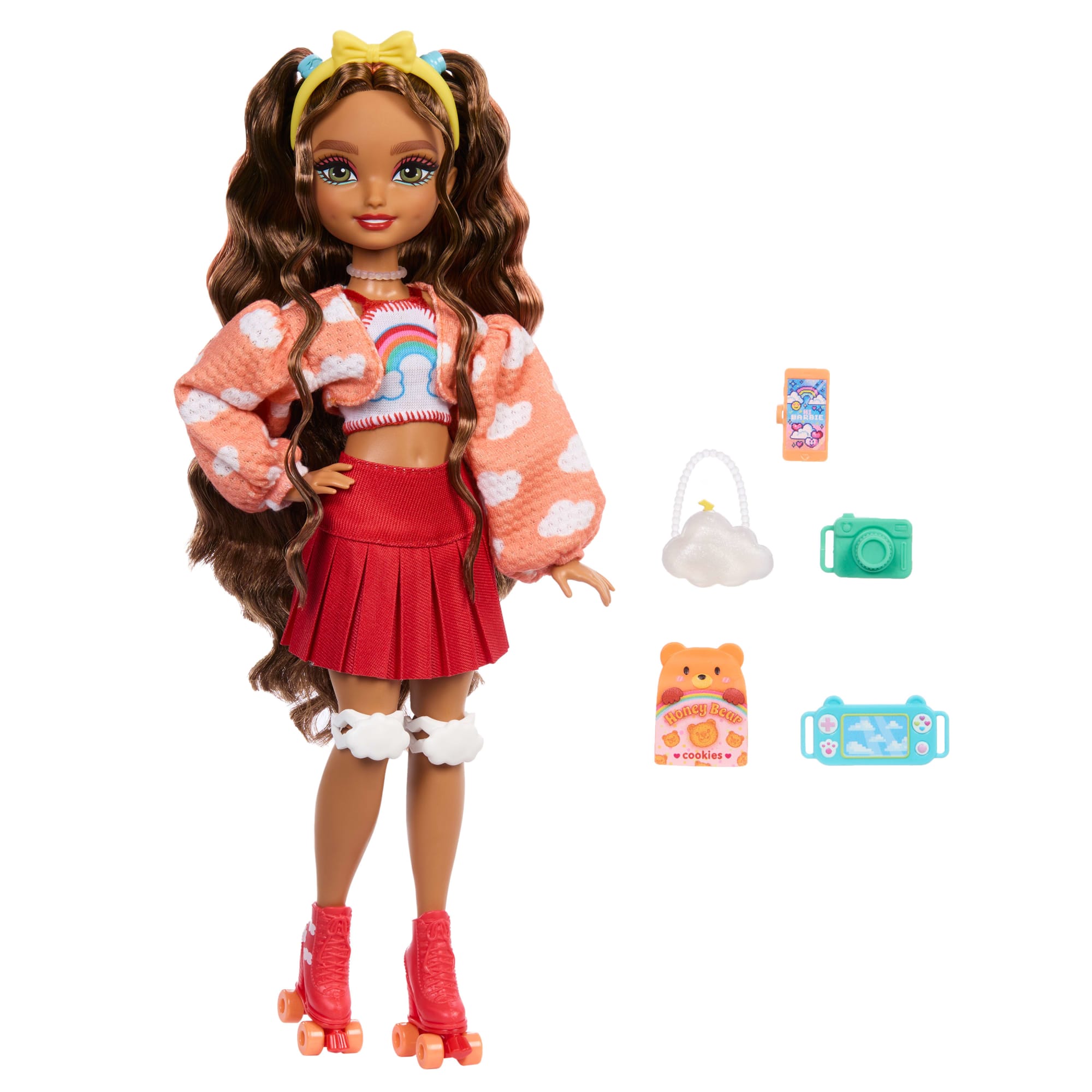 Dream Besties Barbie Teresa Roller Skating Fashion Doll With 9 Video Game Themed Accessories - Image 5
