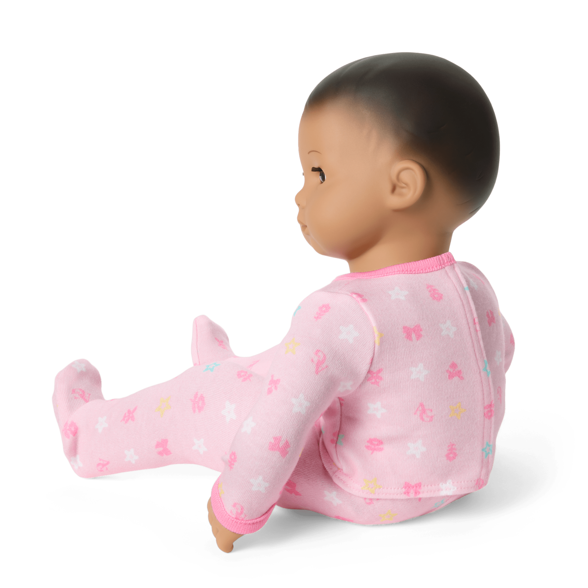 Bitty Baby® Doll #5 with dark-brown hair in Pastel Pink - Image 3