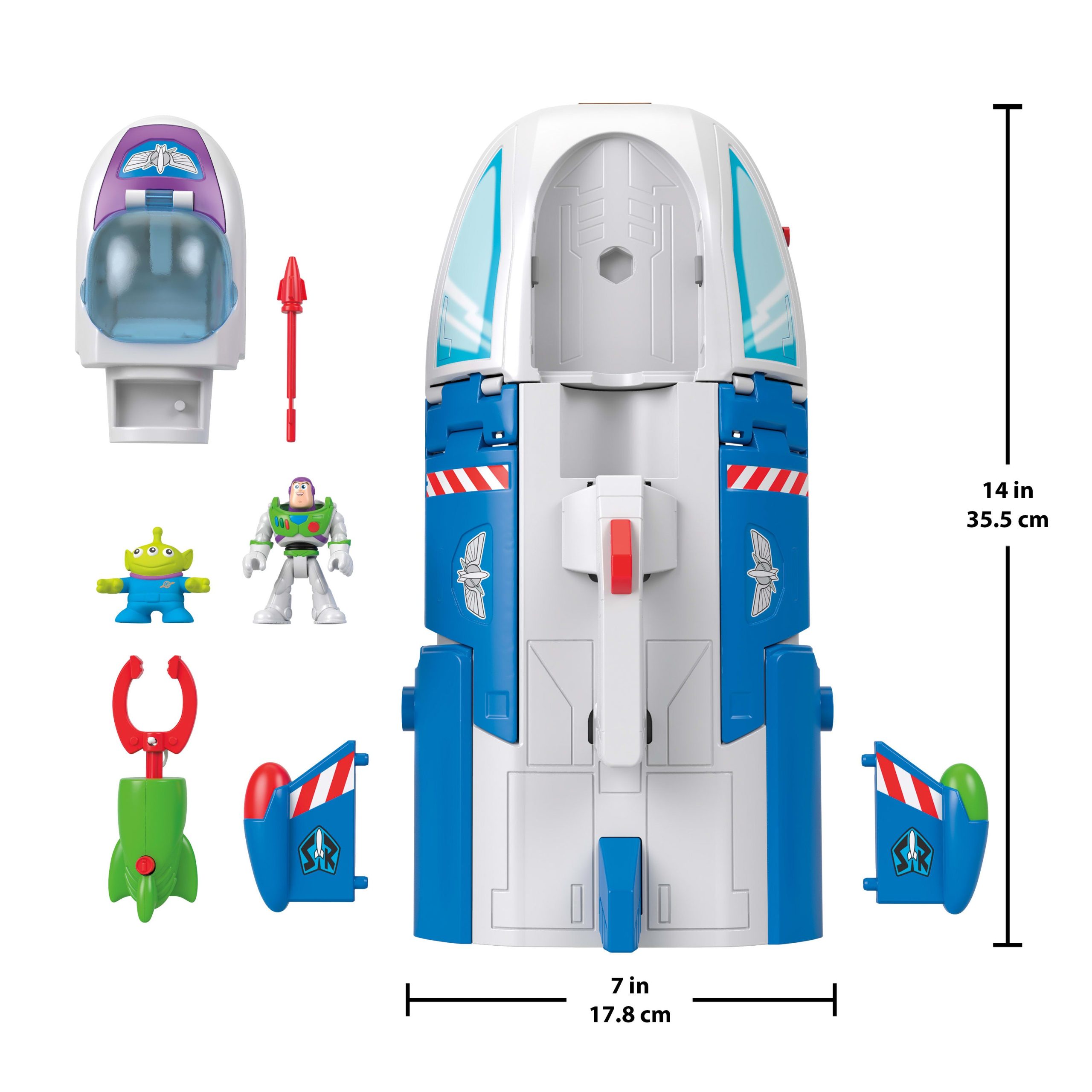 Imaginext Toy Story Transforming Buzz Lightyear Ship Toy Vehicle With Lights & Sounds. Figures - Image 6