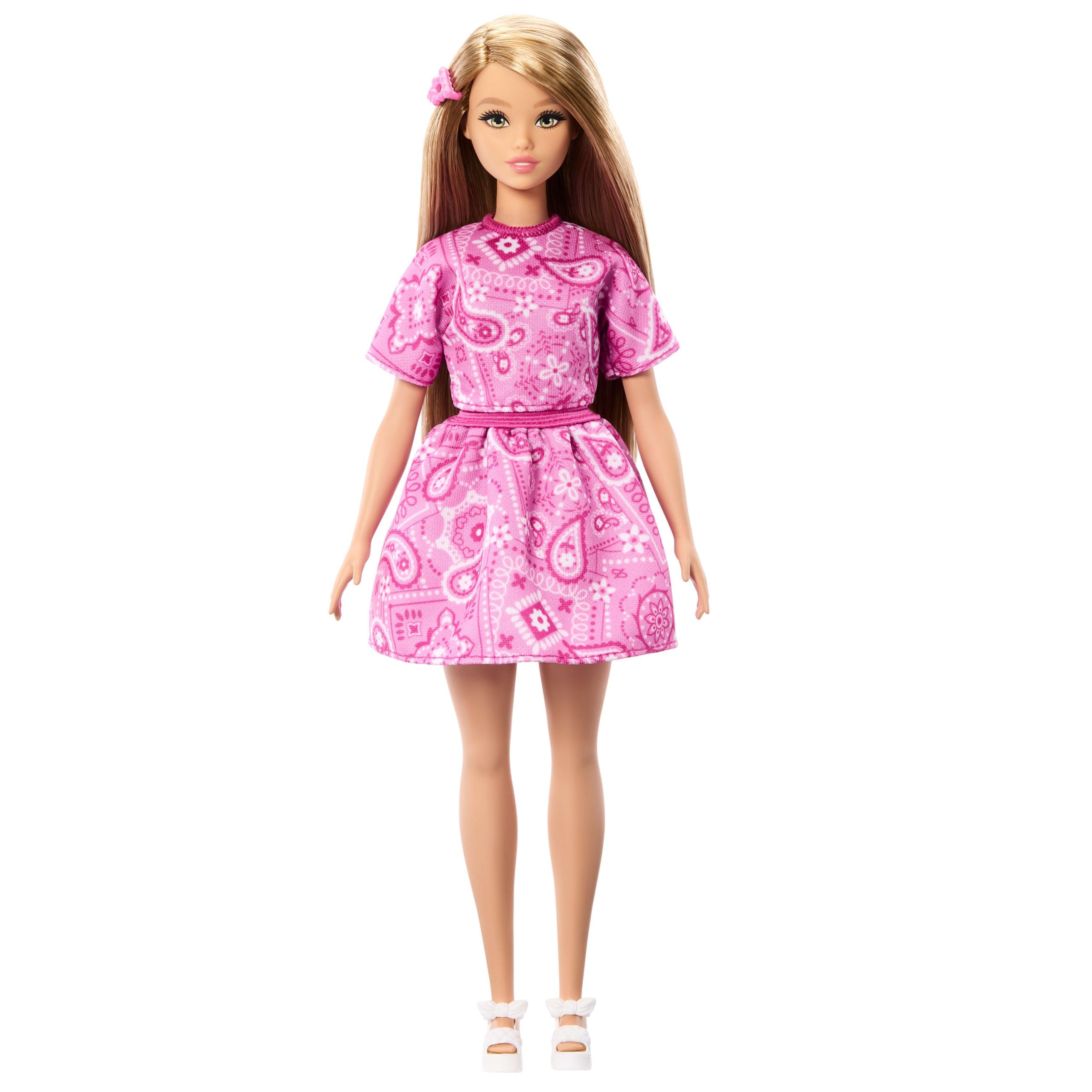 Barbie Fashionistas Style Doll #249 in Pink Paisley Skirt. Pink Paisley Top. Blonde Hair - Image 5