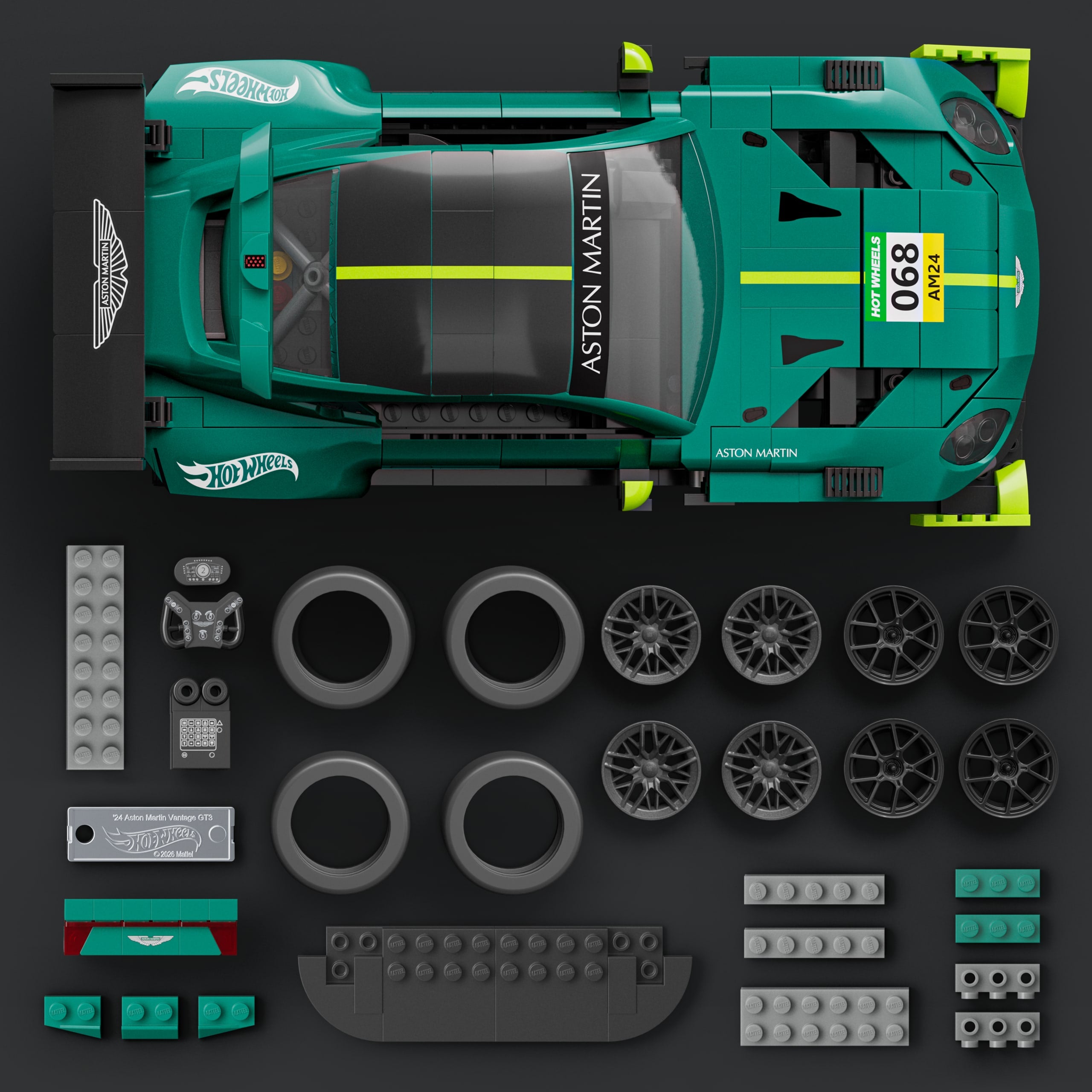Mattel Brick Shop Hot Wheels Juguete de Construcción '24 Aston Martin Vantage GT3 - Image 4