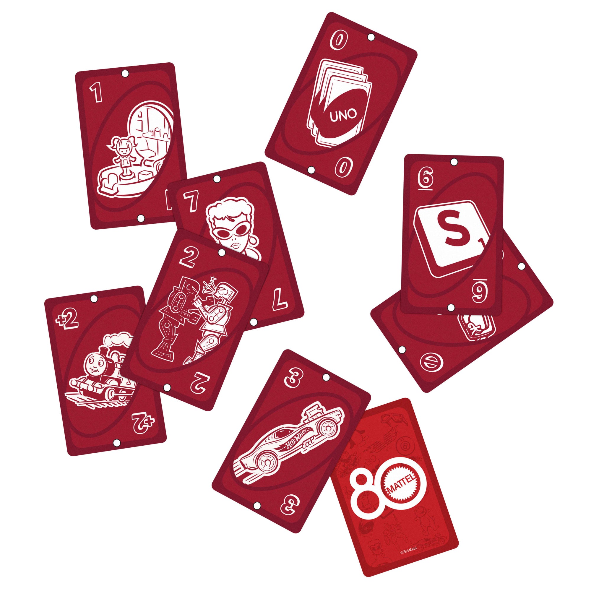 Uno® Jeu de Cartes Rouge Rubis 80Ans Mattel - Image 3