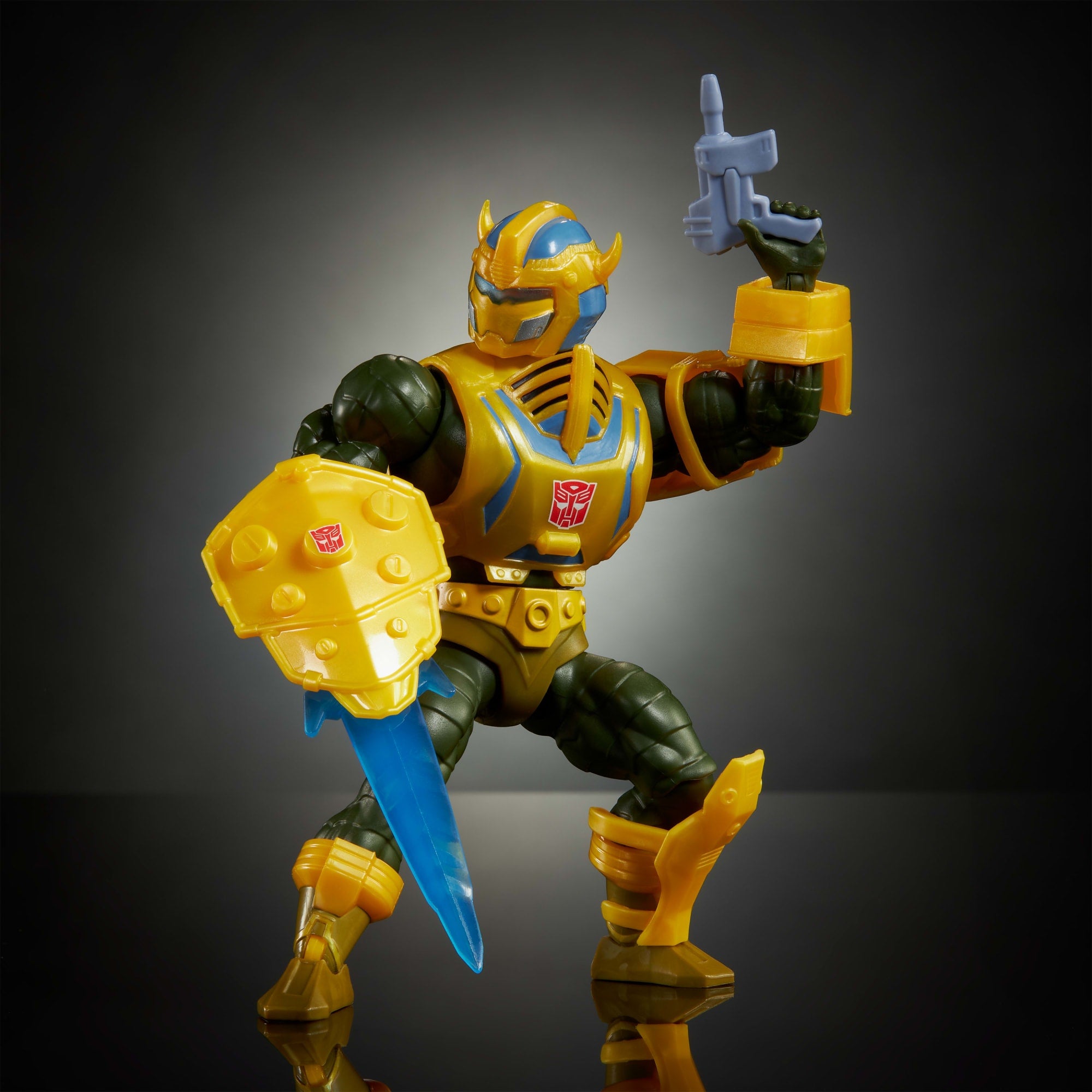 Masters Of Universe Origins & Transformers Bumblebee Armor Man At Arms Action Figure. MOTU 5.5 Inch Toy - Image 2