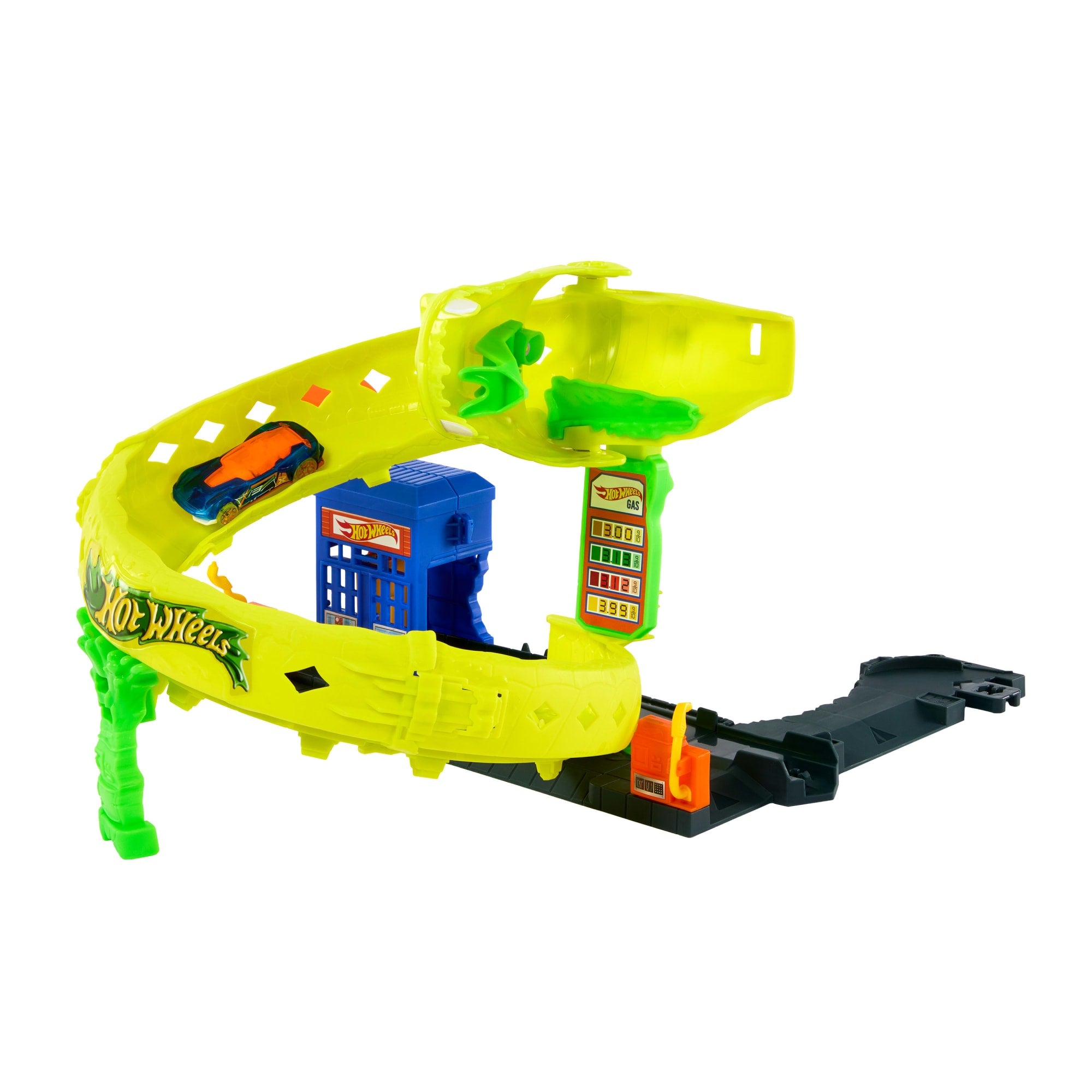 Hot Wheels Snake Spiral Attack Playset With 1:64 Scale Die-Cast Toy Car & Speed Snap Track - Image 4