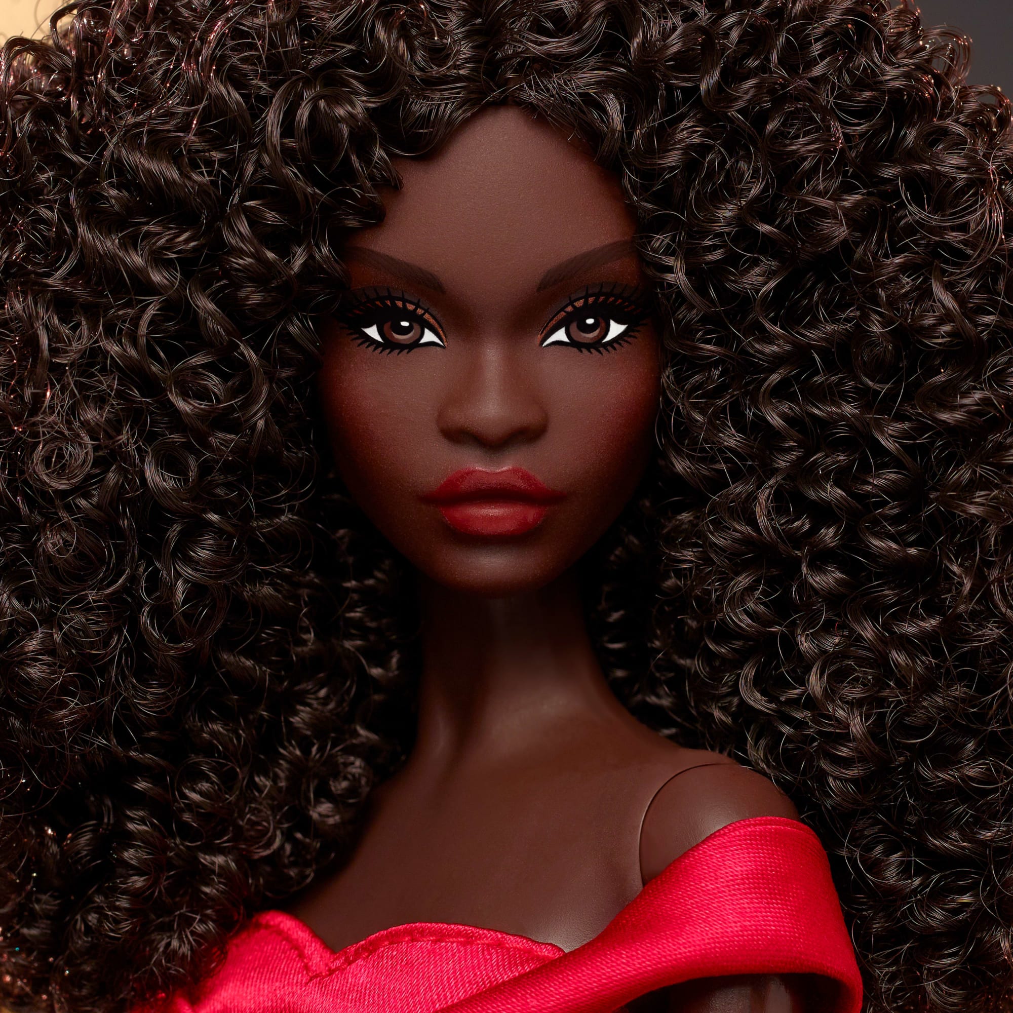 Barbie Signature Collectible Doll in Red Gown. 45Th Anniversary Black Barbie By Kitty Black Perkins - Image 3