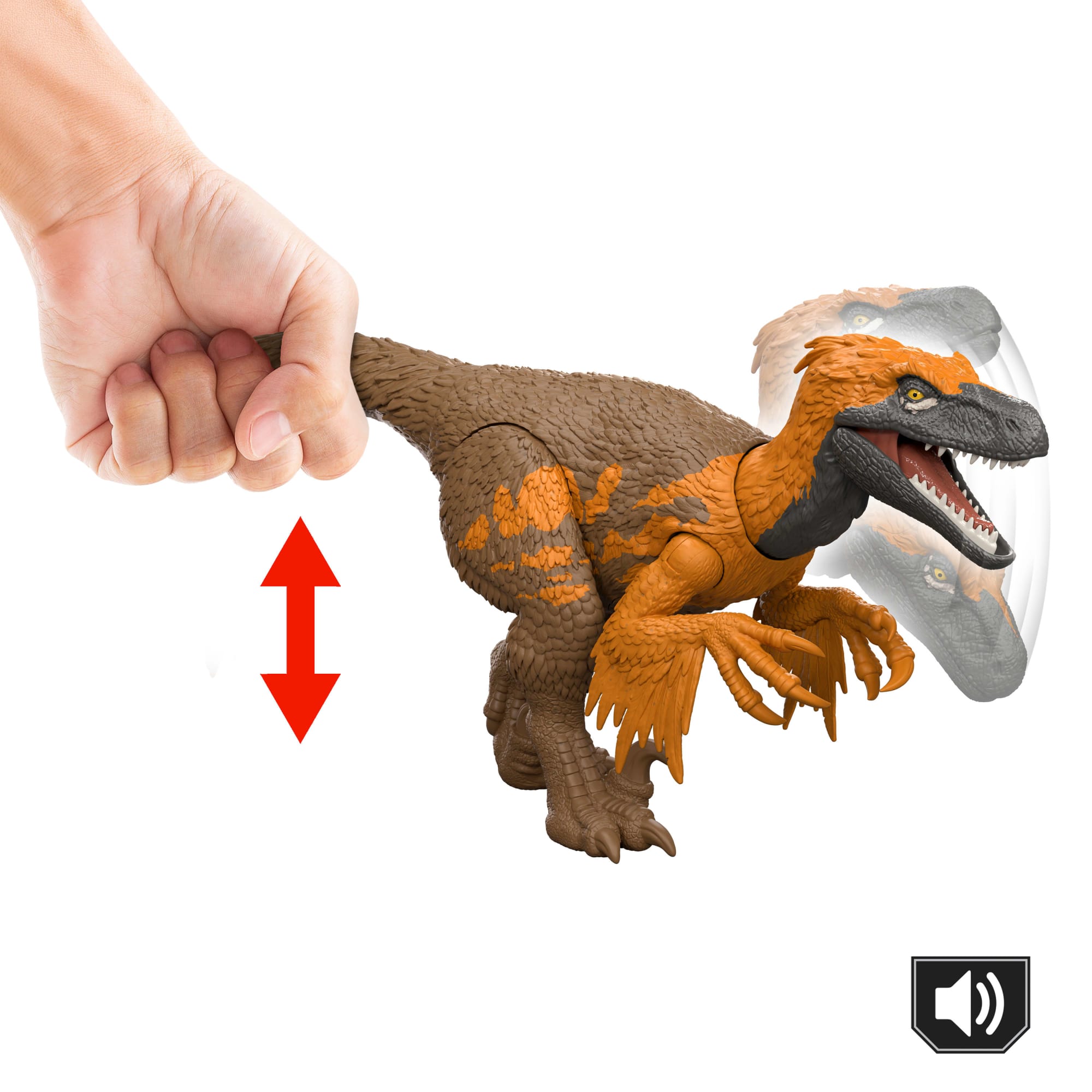 Jurassic World Dinossauro de Brinquedo Rebirth Rugido Selvagem Utahraptor - Image 3