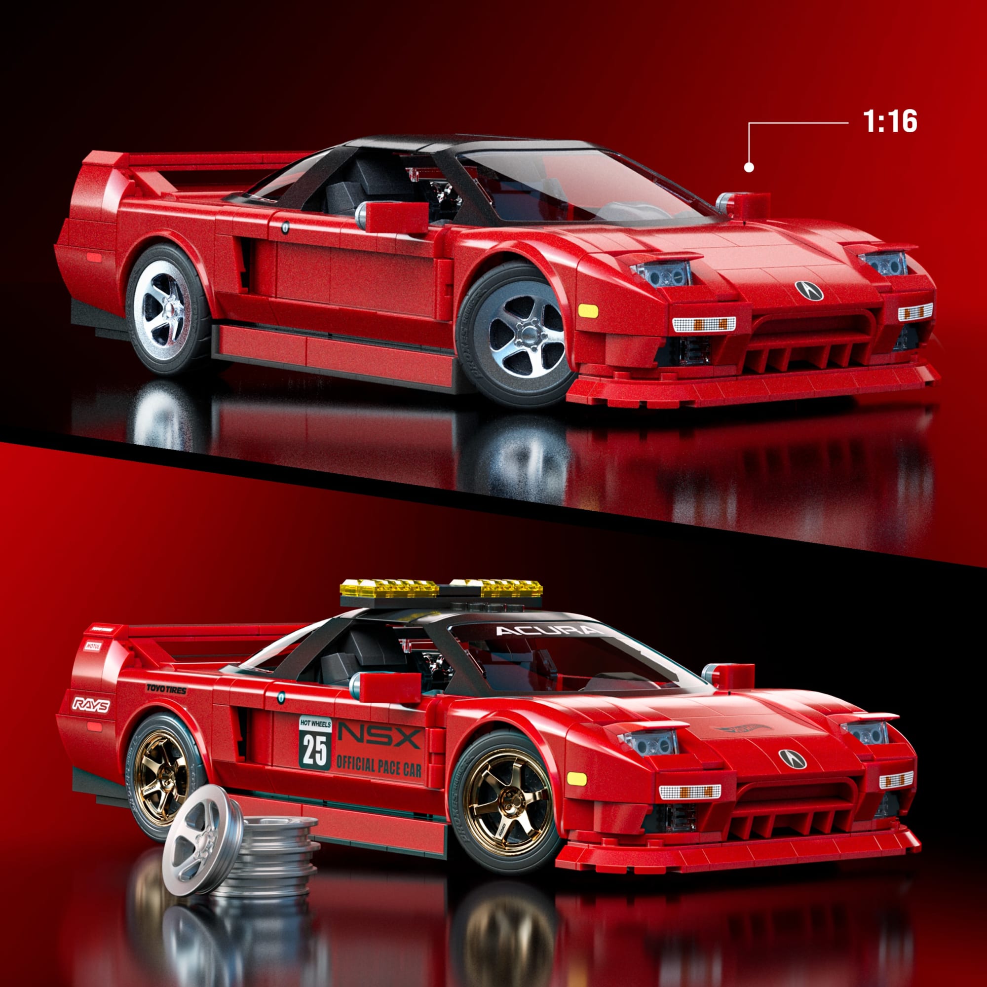 Mattel Brick Shop Hot Wheels Juguete de Construcción Elite '90 Acura NSX - Image 6
