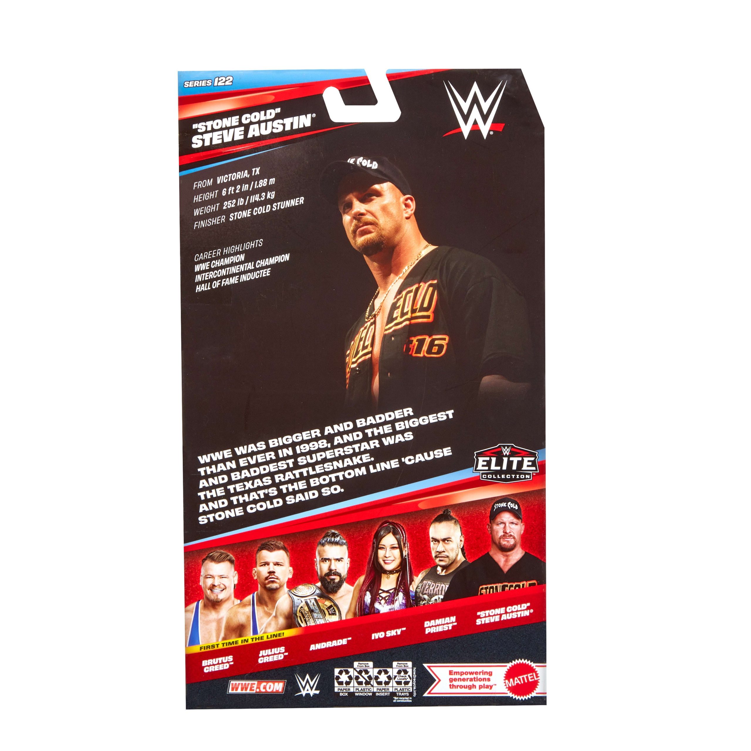 WWE Elite Stone Cold Steve Austin Action Figure. Series #122. 6-Inch Collectible With Accessories - Image 6