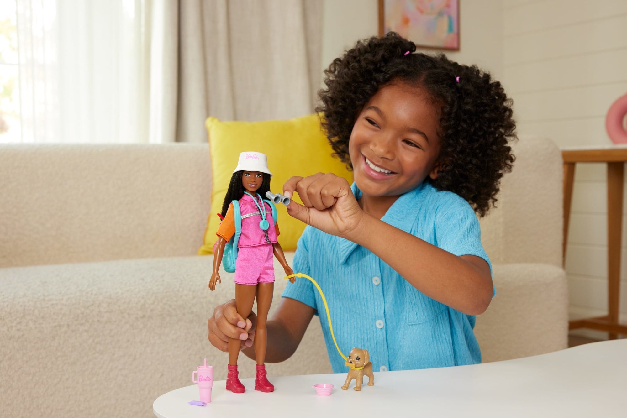 Barbie Brooklyn Outdoor Adventures Fashion Doll With 10+ Camping-Themed Accessories including Pet - Image 2