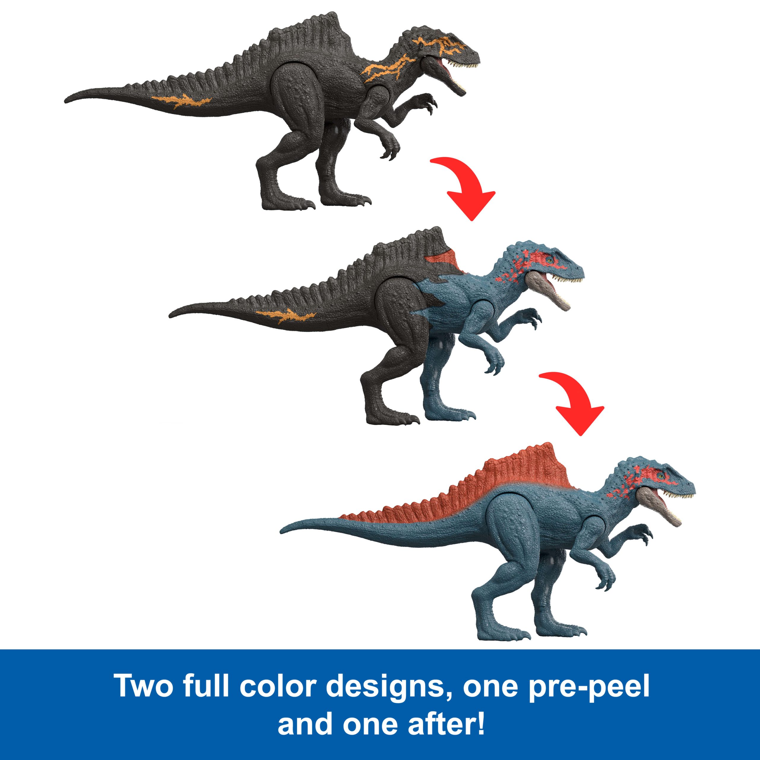 Jurassic World Dino Reveal Deluxe Concavenator Action Figure. Peel Off Color Change Toy - Image 3