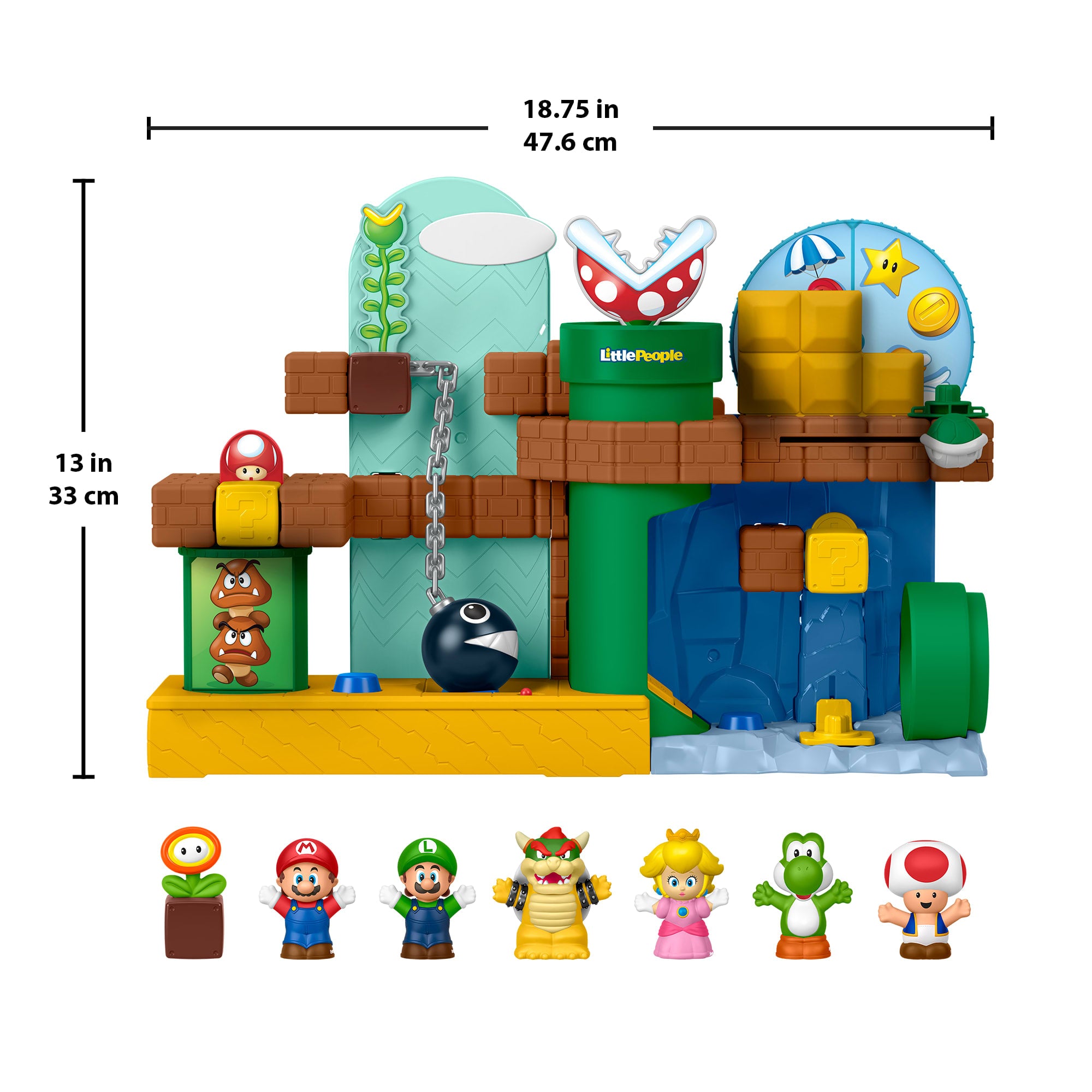 Fisher-Price Little People My Mario Adventure Playset Bundle With 6 Figures For Toddler Musical Play - Image 6