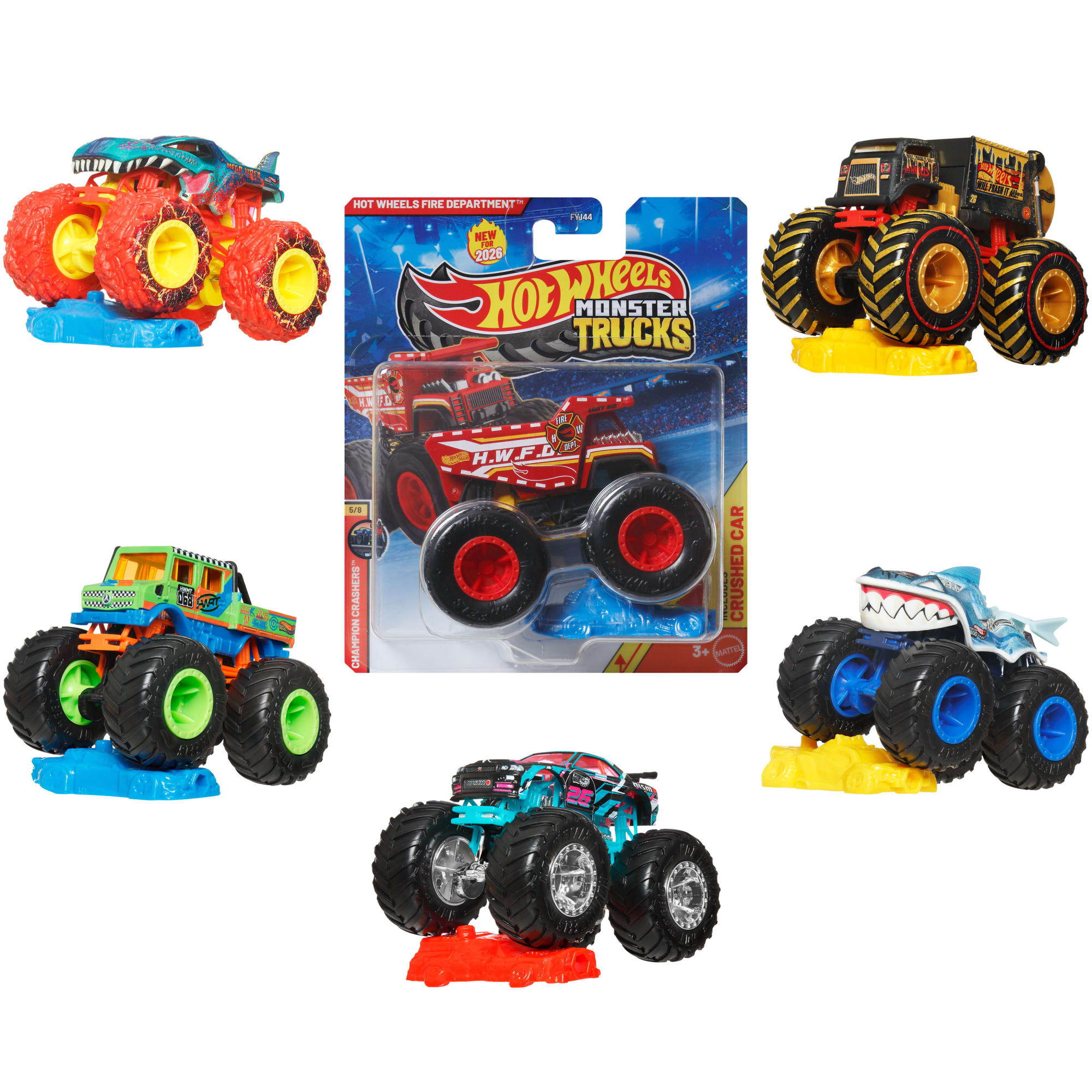 Hot Wheels Monster Trucks Vehículo de Juguete Auto Sorpresa Escala 1:64